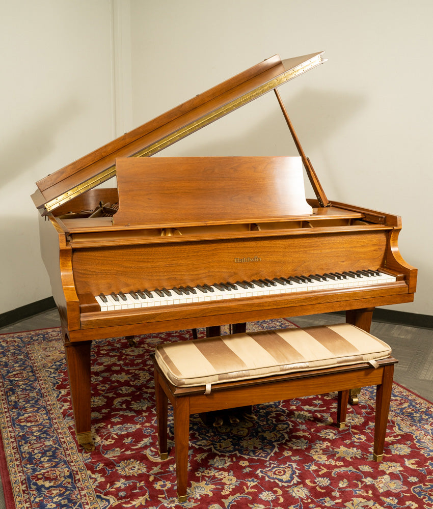 Baldwin 5'2 Model M Grand Piano - Satin Walnut Finish | Used Vintage Piano with Serial Number 247382 | Perfect for Home, Studio & Concert Performances