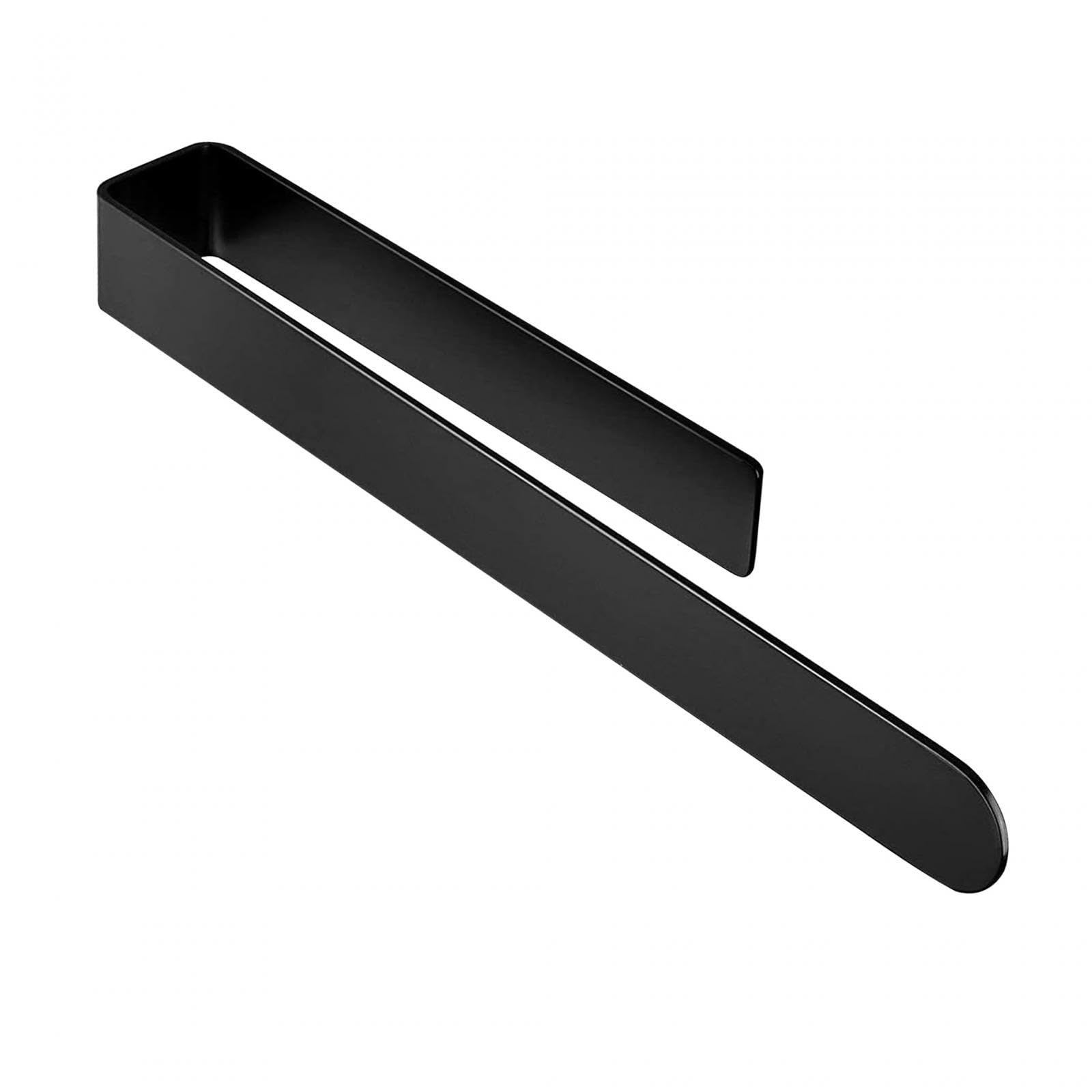 CALANDIS® Wall Mounted Towel Bar - 37Cm Black Bathroom Towel Rack for Kitchen, Bedroom & Bathroom | Space-Saving Towel Holder for Hanging Robes, Hand Towels & Kitchen Linens