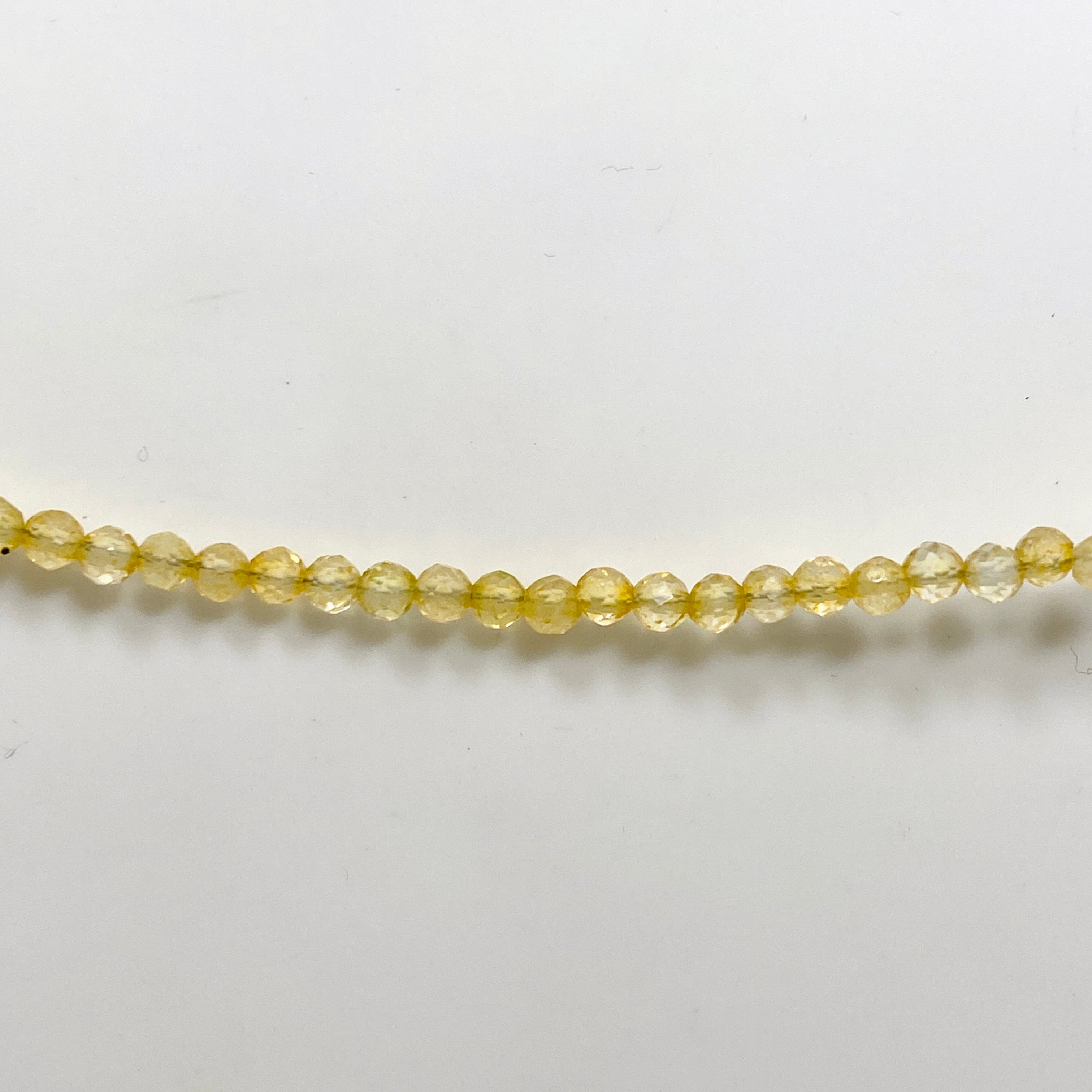 2.5mm Micro Bead Citrine Necklace - Elegant Healing Crystal Jewelry for Meditation, Yoga & Spiritual Wellness