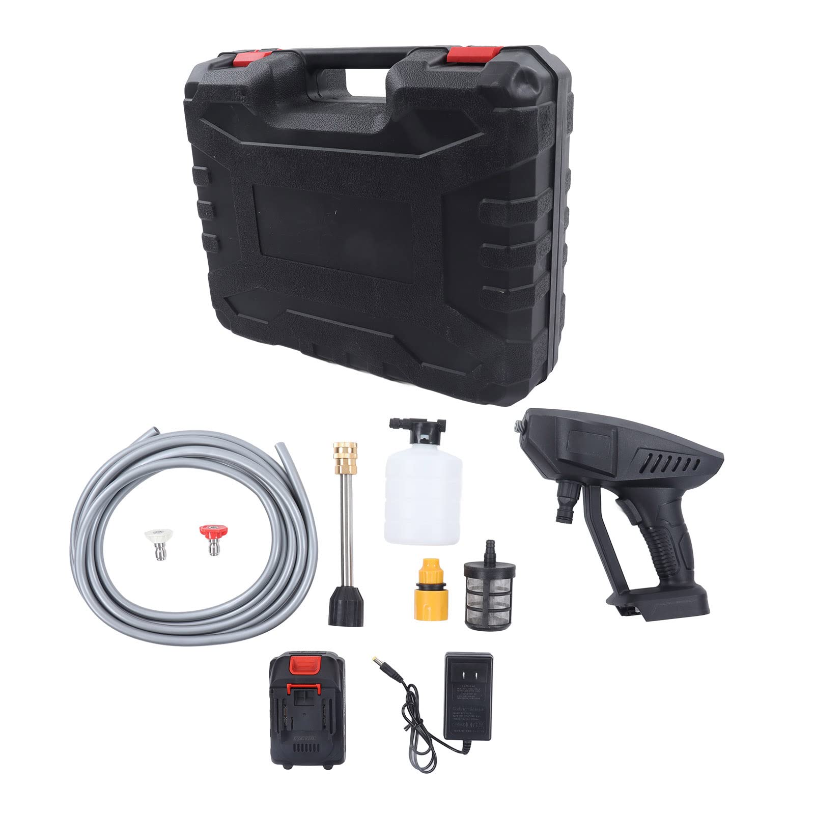 **Aramox 435PSI High Pressure Car Washer Kit with Spray Nozzle, Long Rod & Quick Connector - 100-240V US Plug for Car Cleaning, Driveway, Patio & Outdoor Washing**