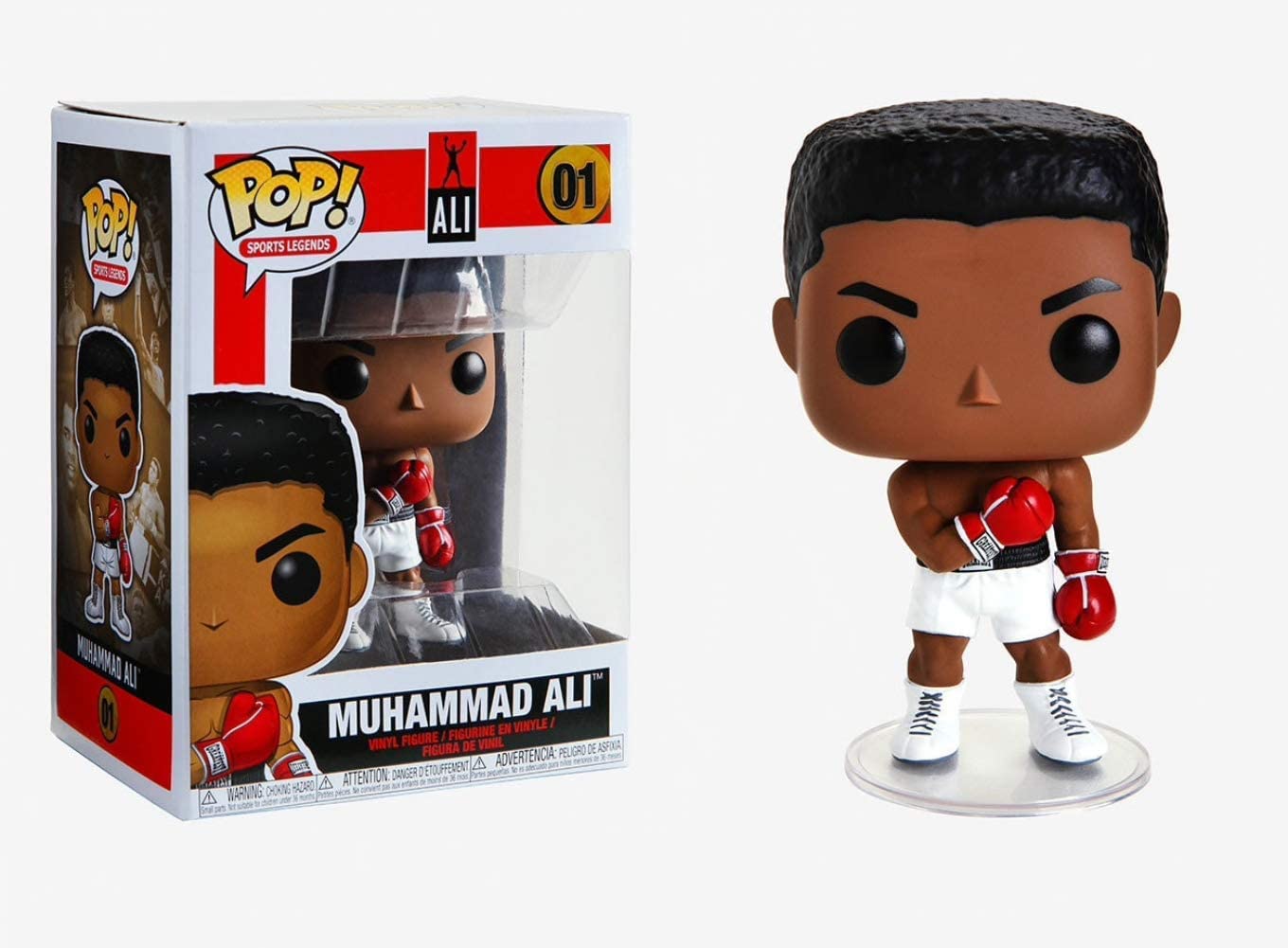 Sports Legends Muhammad Ali Pop! Vinyl Figure Collectible - Includes Pop Box Protector Case - Perfect for Boxing Fans & Pop Culture Collectors Display