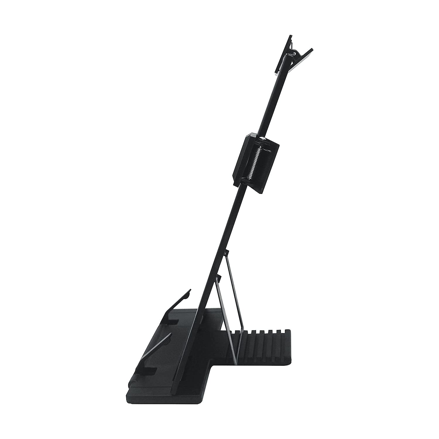Keenjorika Adjustable Desktop Document Holder - 7 Position Angle Book Stand for Reading, Typing & Speeches | Ergonomic Black Paper Organizer for Office & Home Workspaces