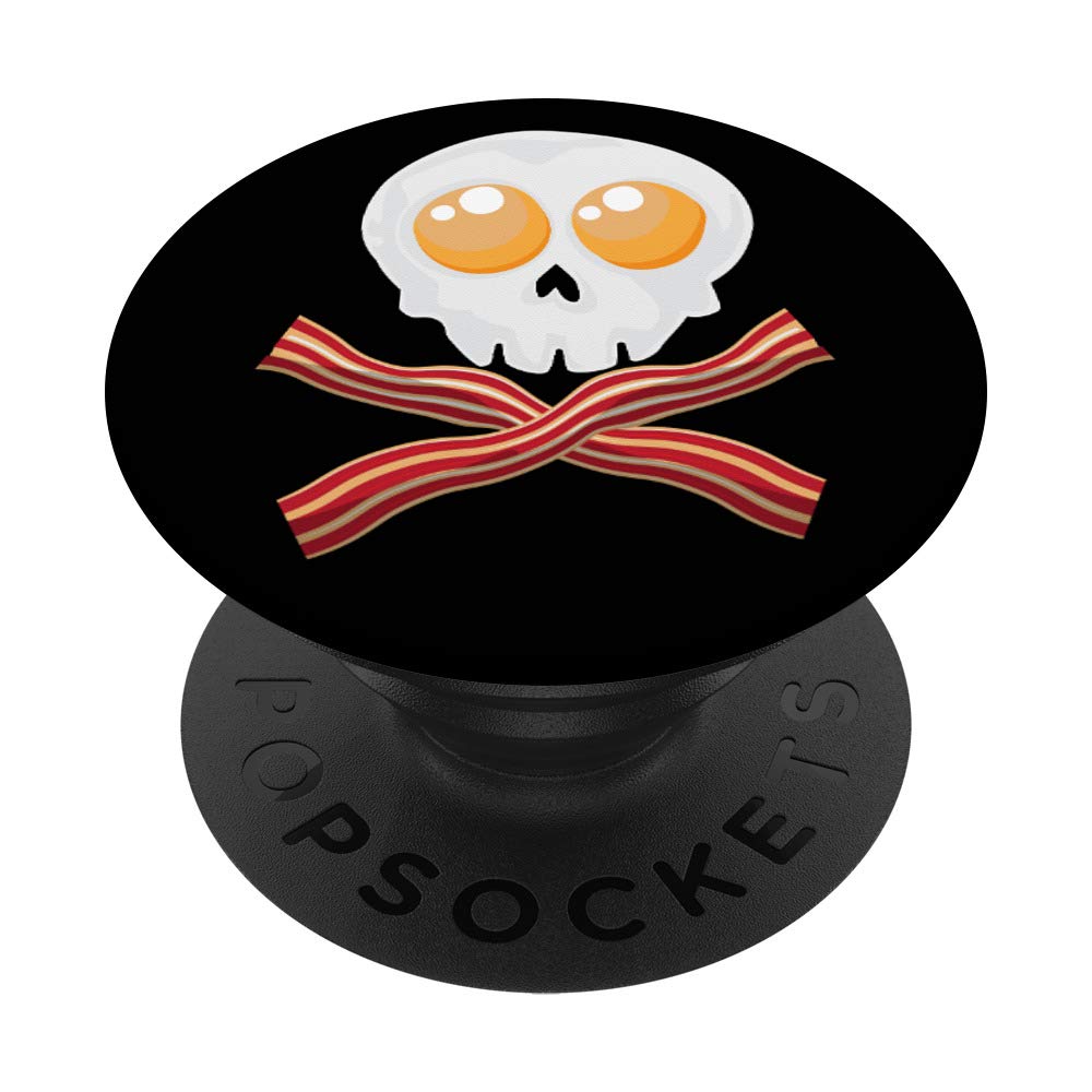 Keto Bacon & Eggs Skull PopGrip - Swappable Grip for Phones & Tablets