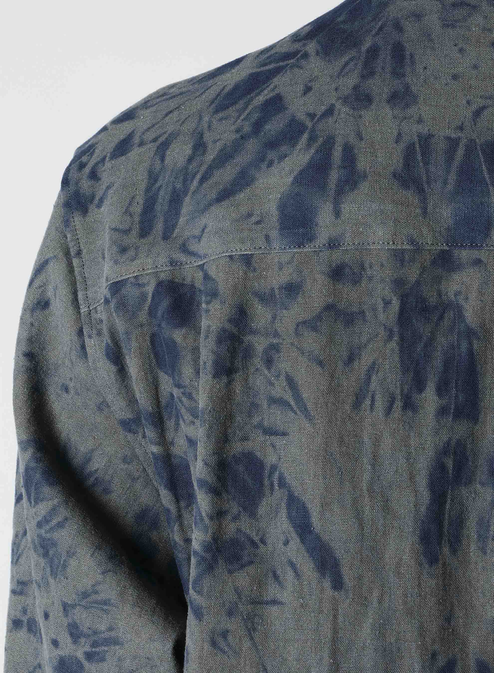 Stylish Cotton Linen Canvas Blouse with Leather Panel Details - Perfect for Office Wear & Casual Outings
