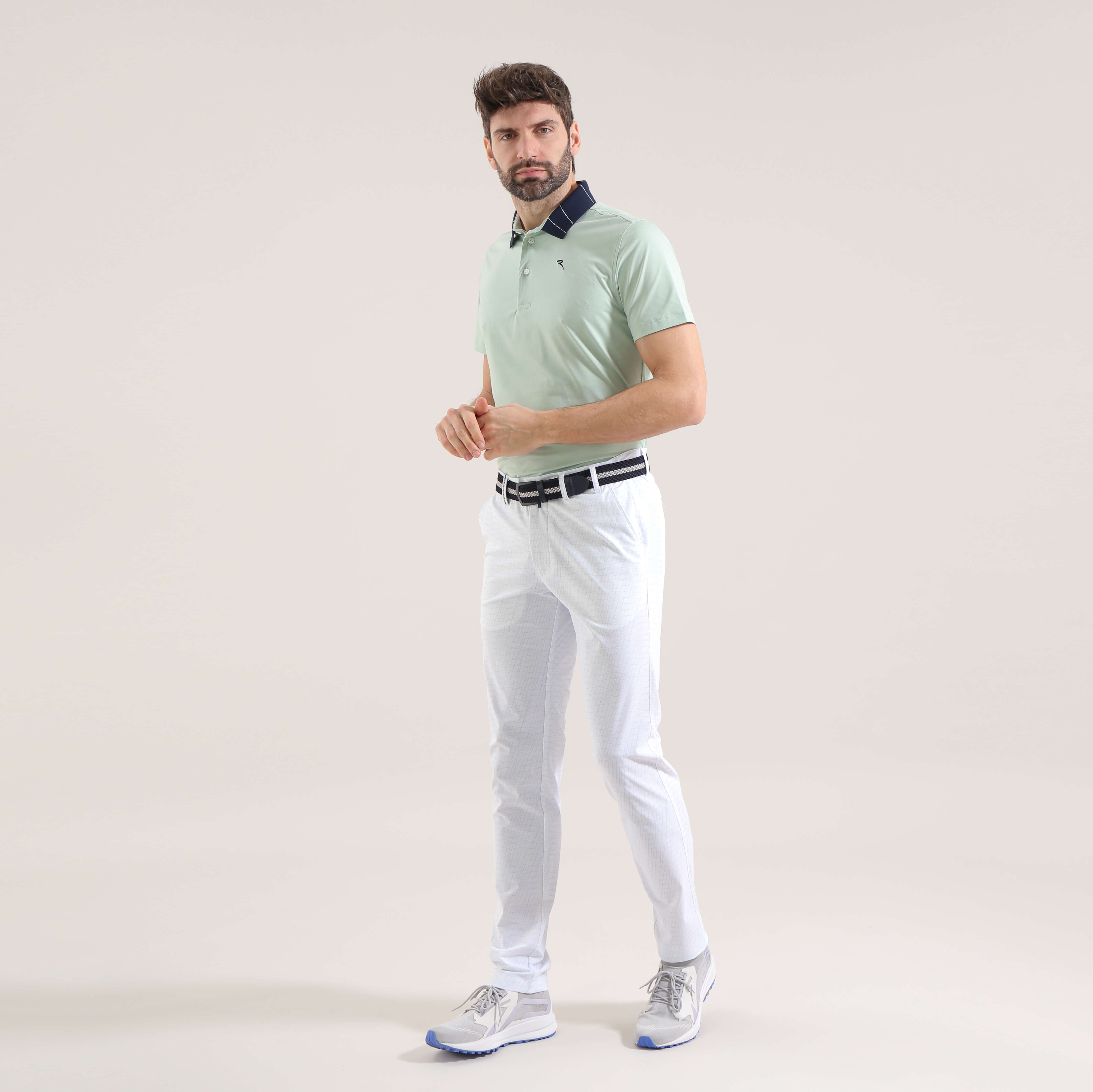 ASSODIPICCHE SUNBLOCK® Melange Polo Shirt for Men - UPF 50+ Sun Protection, Breathable & Quick-Dry - Perfect for Golf, Tennis & Outdoor Activities | Final Sale
