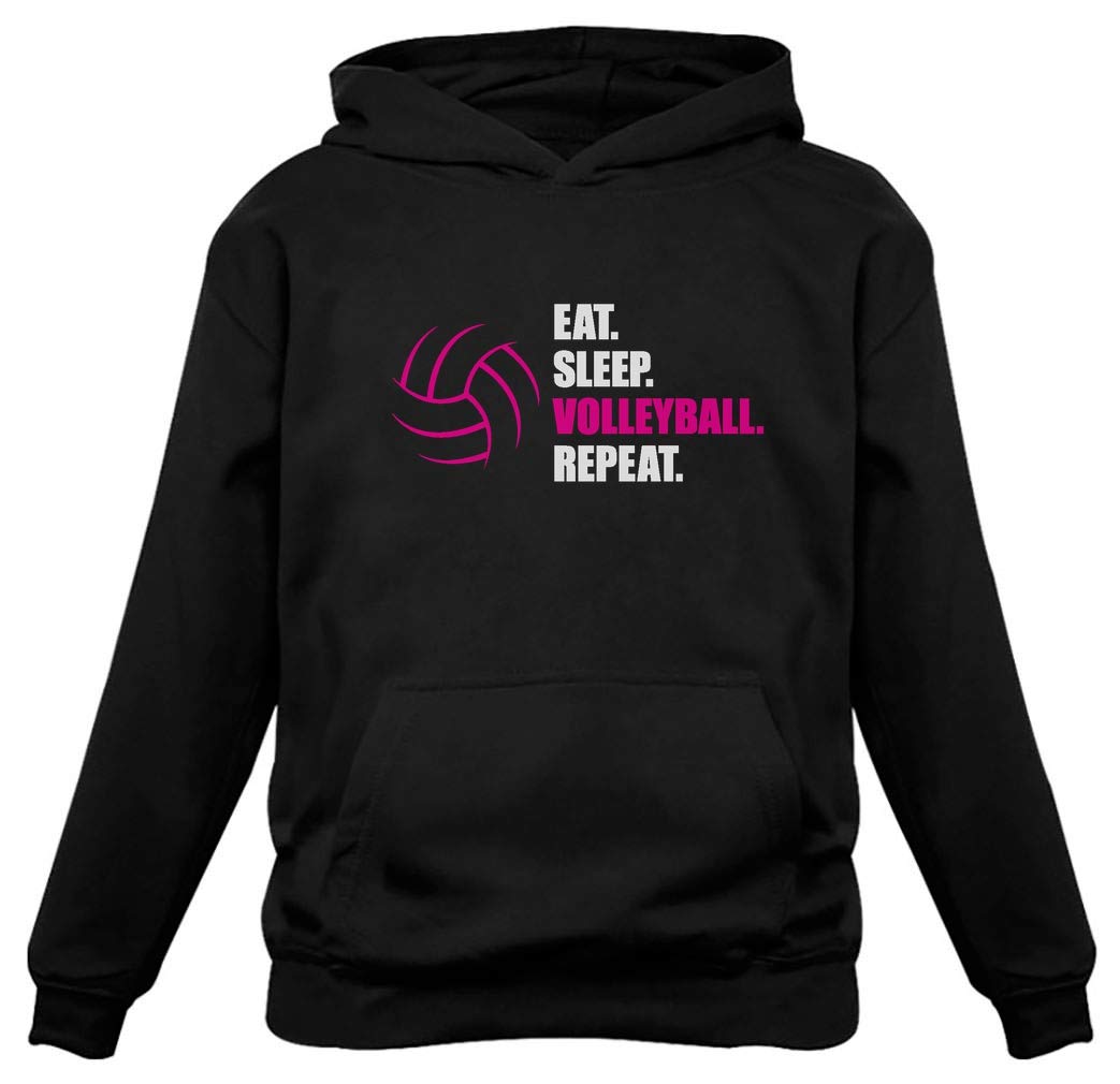 Tstars Love Volleyball Gifts Hoodies for Women & Teen Girls - Soft Pullover Sweatshirt for Volleyball Players & Fans - Perfect for Game Day, Practice & Casual Wear