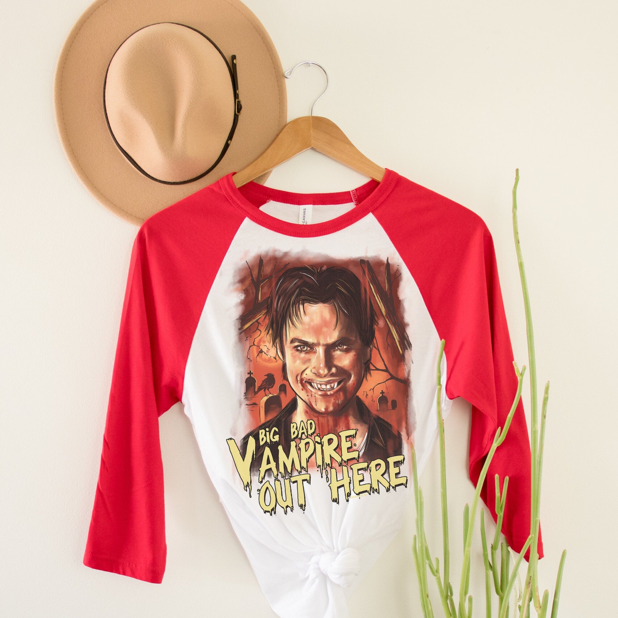 Damon Salvatore T-Shirt | The Vampire Diaries TVD Merch | Salvatore Brothers & Mystic Falls Apparel | Team Damon Fan Gift | Perfect for Cosplay, Halloween & TV Show Fans
