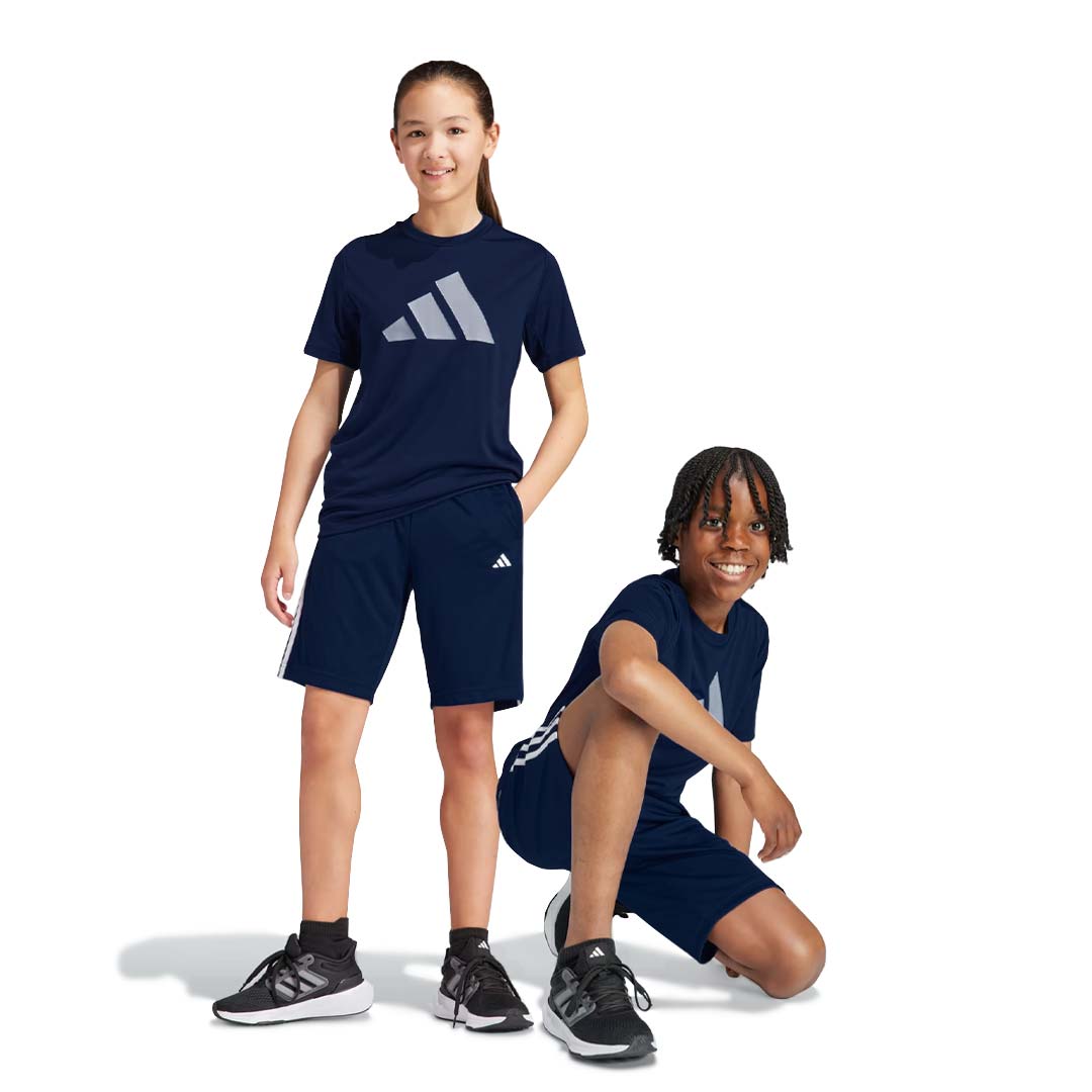 adidas Kids' Essentials Aeroready 3 Stripes Shorts - Junior Athletic Comfort for Boys & Girls - Perfect for Sports, Gym & Casual Wear (IC5668)