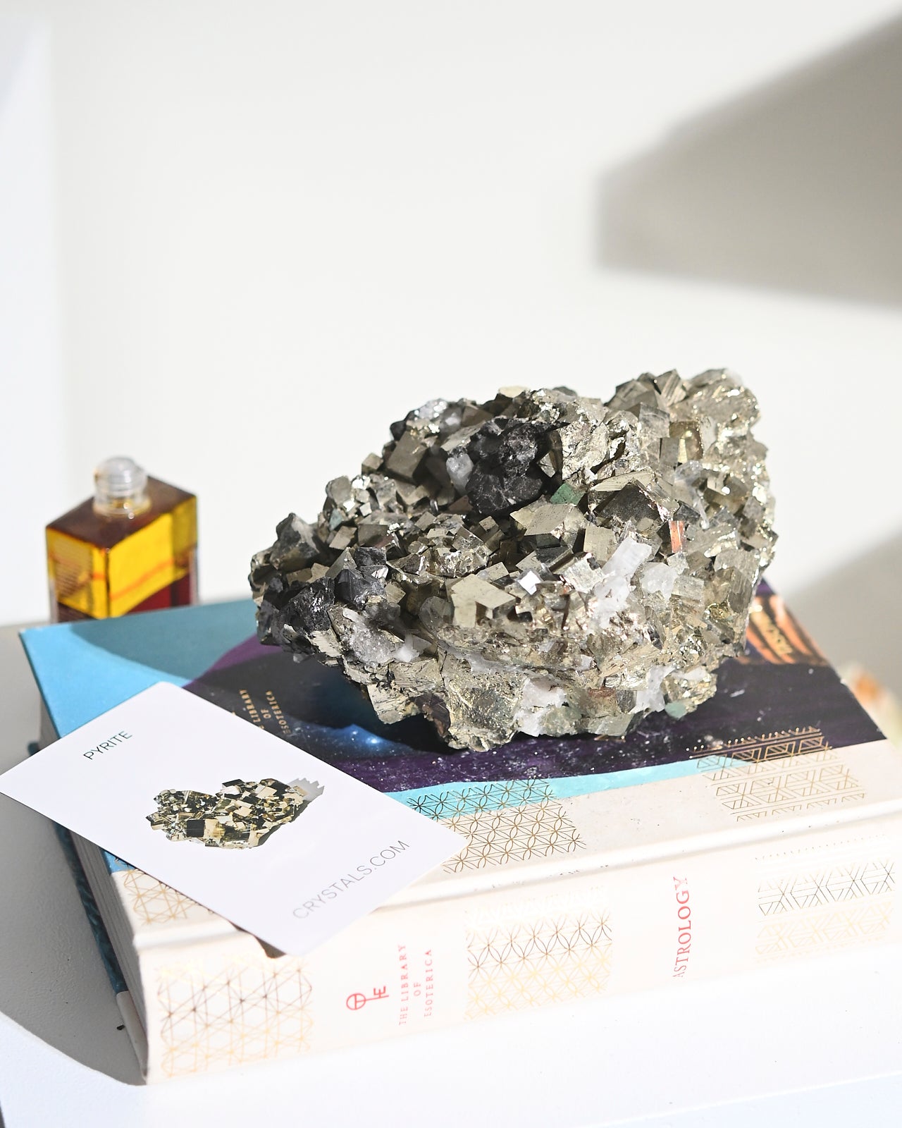 Natural Cubic Pyrite and Quartz Crystal Cluster - 7.5lbs Raw Mineral Specimen for Home Decor, Meditation, and Energy Healing | Perfect for Crystal Collectors, Feng Shui, and Spiritual Practices