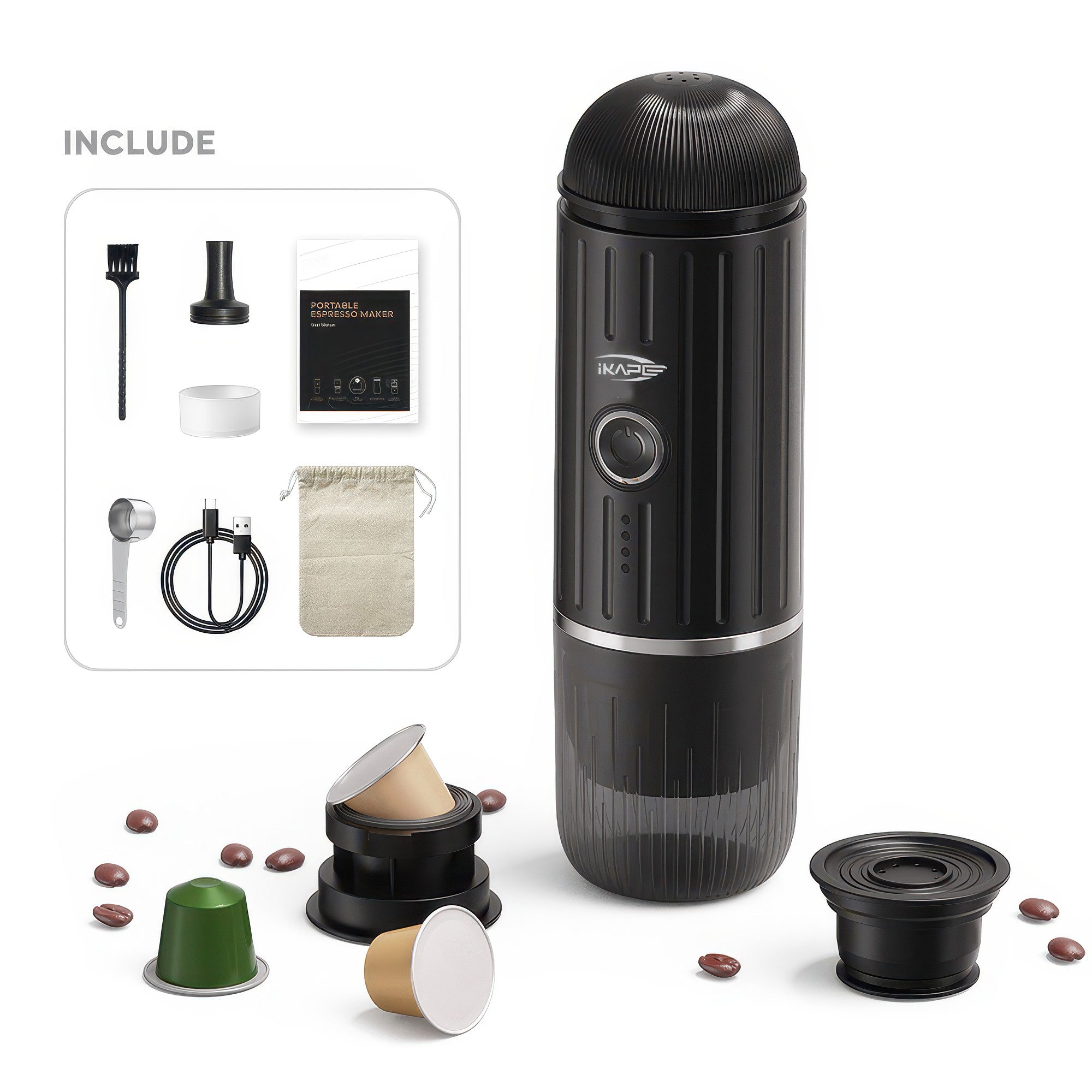 Portable Electric Espresso Coffee Maker - Compact Travel Coffee Machine for Home, Office & Camping - Perfect for Espresso Lovers On The Go
