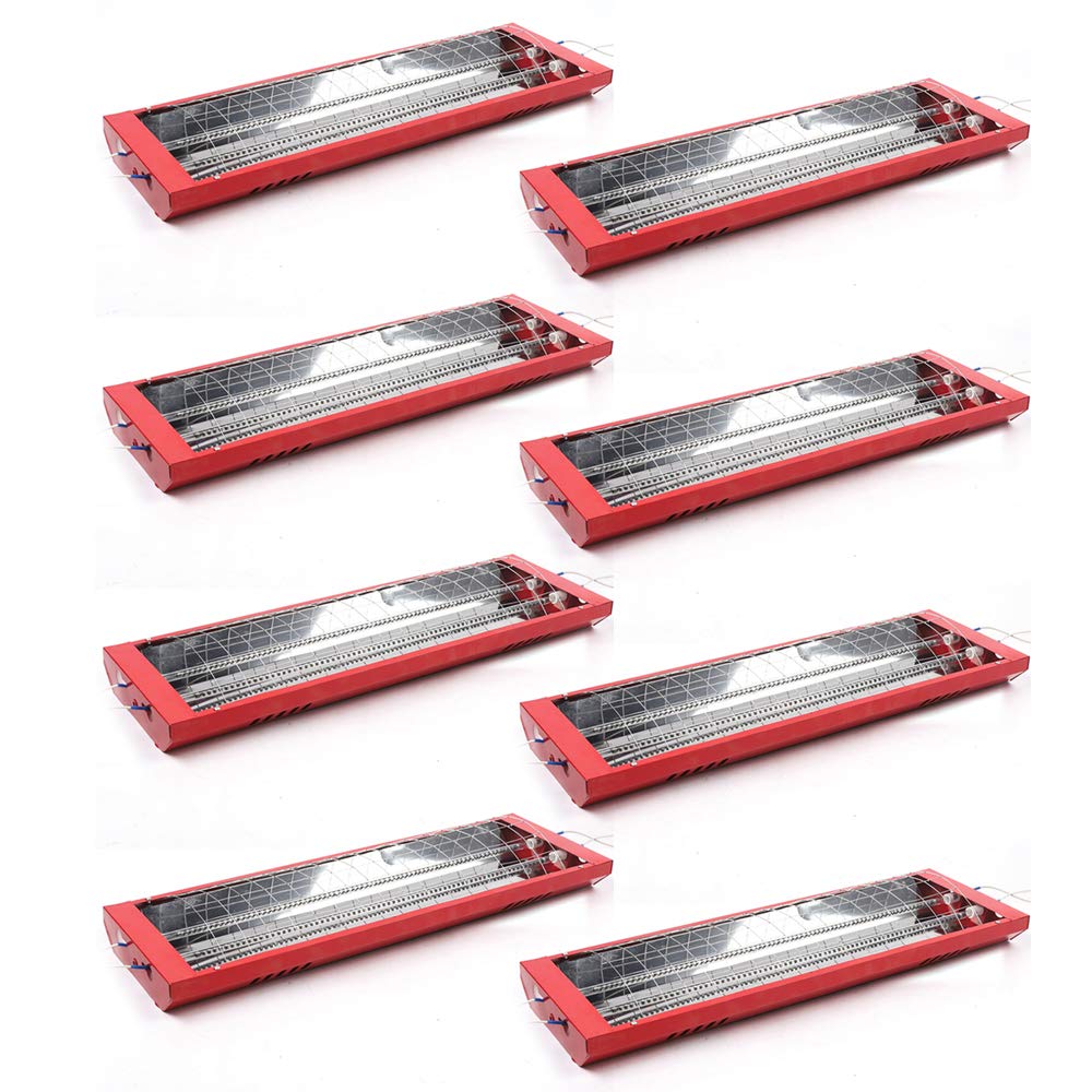 TFCFL 2KW Infrared Paint Curing Lamp - 8 Set Hardwired Spray Booth Heater for Auto Body Repair (110V) | Fast Drying Car Paint, Industrial Baking & Professional Automotive Refinishing Solutions
