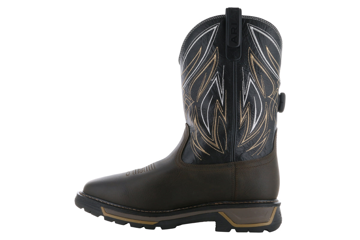 Ariat Big Rig BOA Waterproof Soft Toe Work Boots for Men - Durable & Comfortable Safety Shoes for Construction, Farming & Outdoor Work