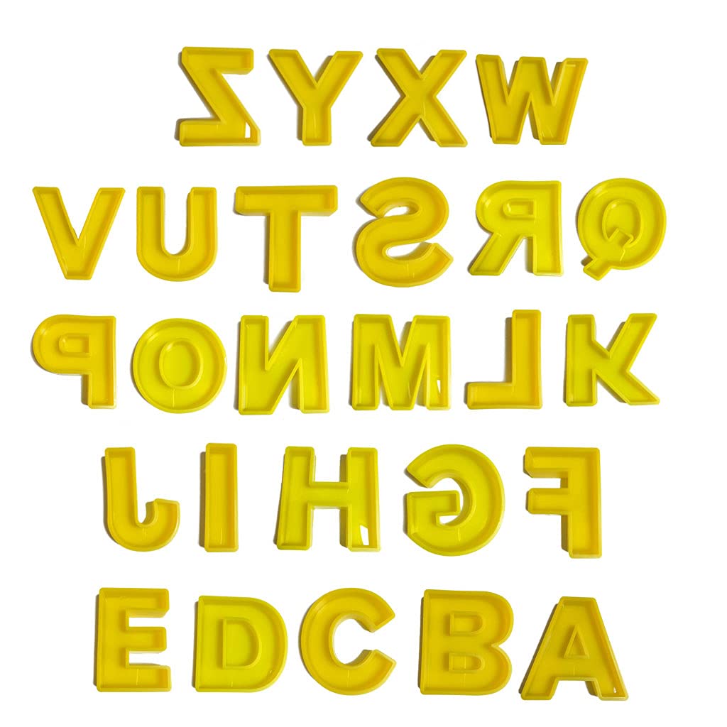 Epoxy Resin Alphabet Letters Silicone Mold - DIY Craft Jewelry Casting Tools for Home Decor, Gifts, and Party Ornaments | Perfect for Custom Keychains, Pendants, and Holiday Decorations
