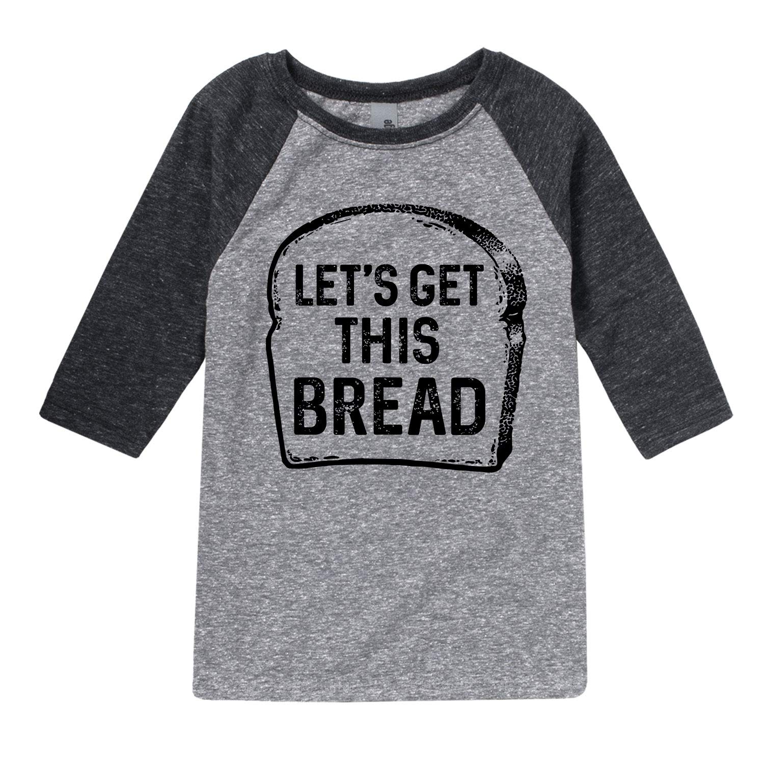 Youth Raglan T-Shirt - Let's Get This Bread - Trendy Casual Tee for Everyday Wear, Gym, and Street Style