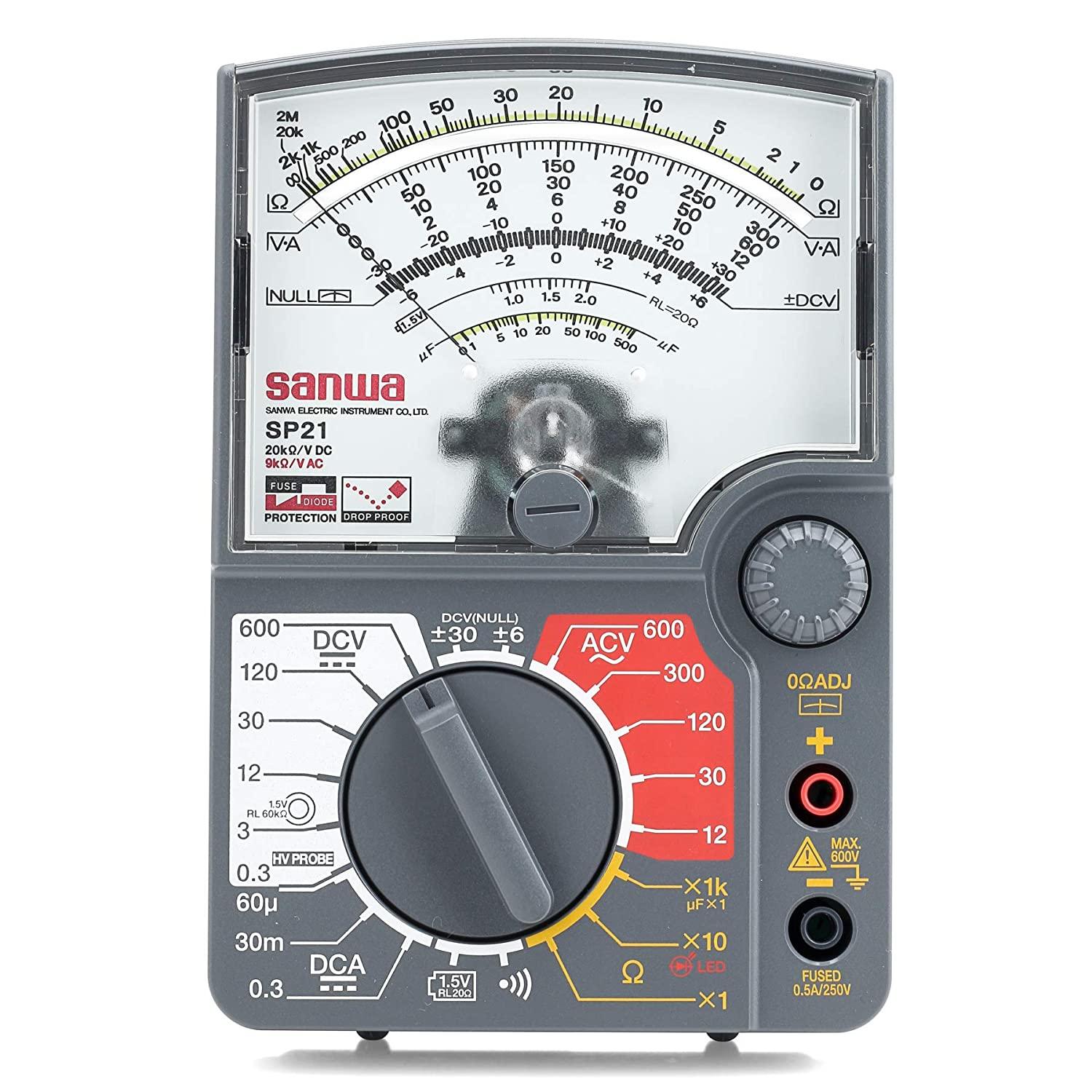 SP21 Analog Multimeter with Continuity Beeper - Professional Electrical Testing Tool for Home, Car & DIY Projects | Voltage, Current & Resistance Measurement Device