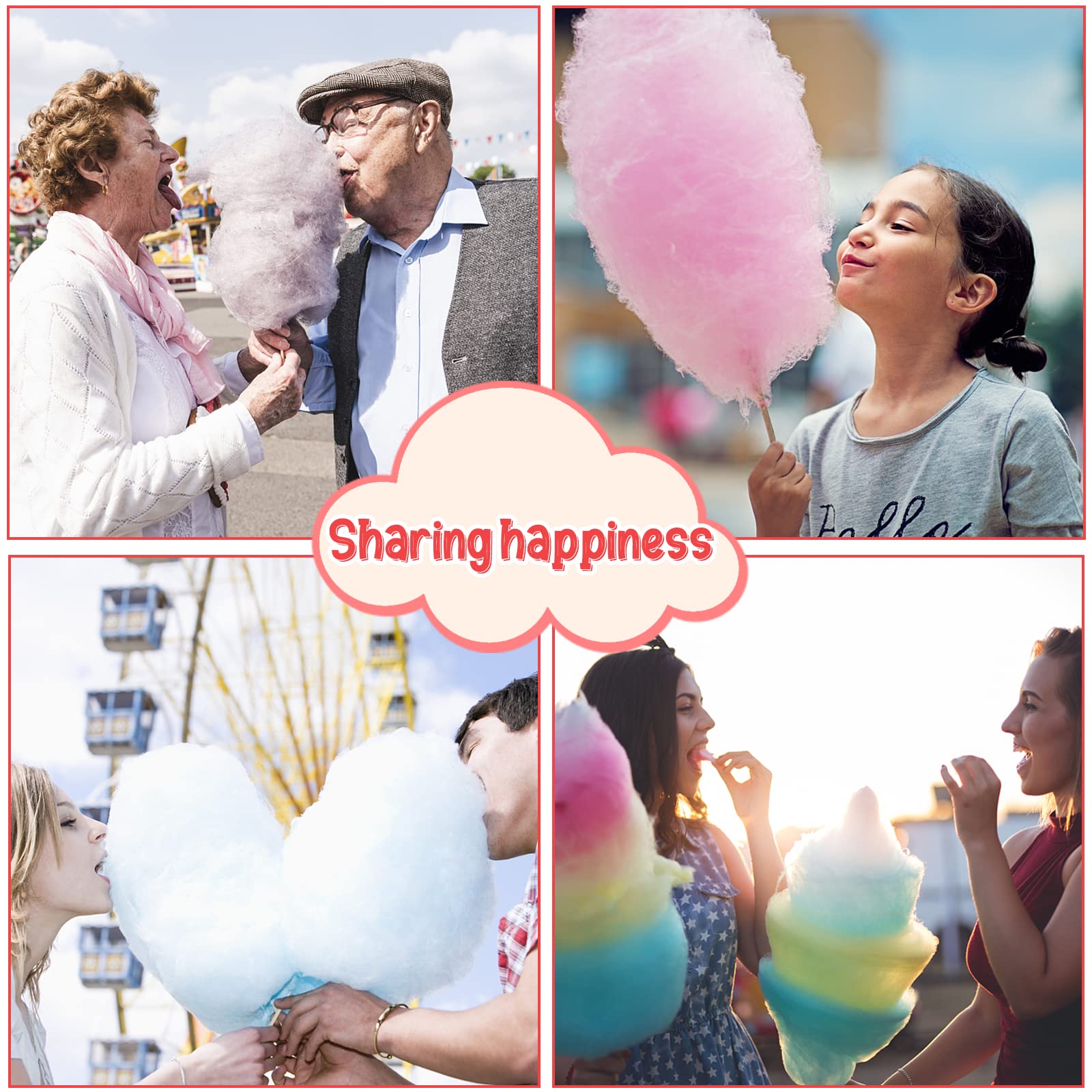 ROVSUN 21 Inch Clear Acrylic Bubble Shield Dome Cover for Commercial Cotton Candy Machine - Perfect for Fairs, Carnivals, and Party Events