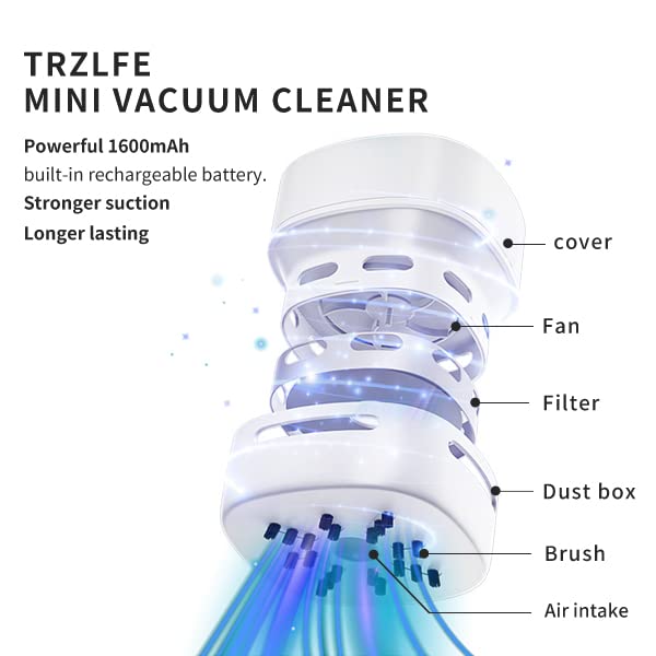 Upgraded Mini Desk Vacuum Cleaner for Tiny Items & Crumbs - Perfect for Desktop, Countertop & Easter Gifts