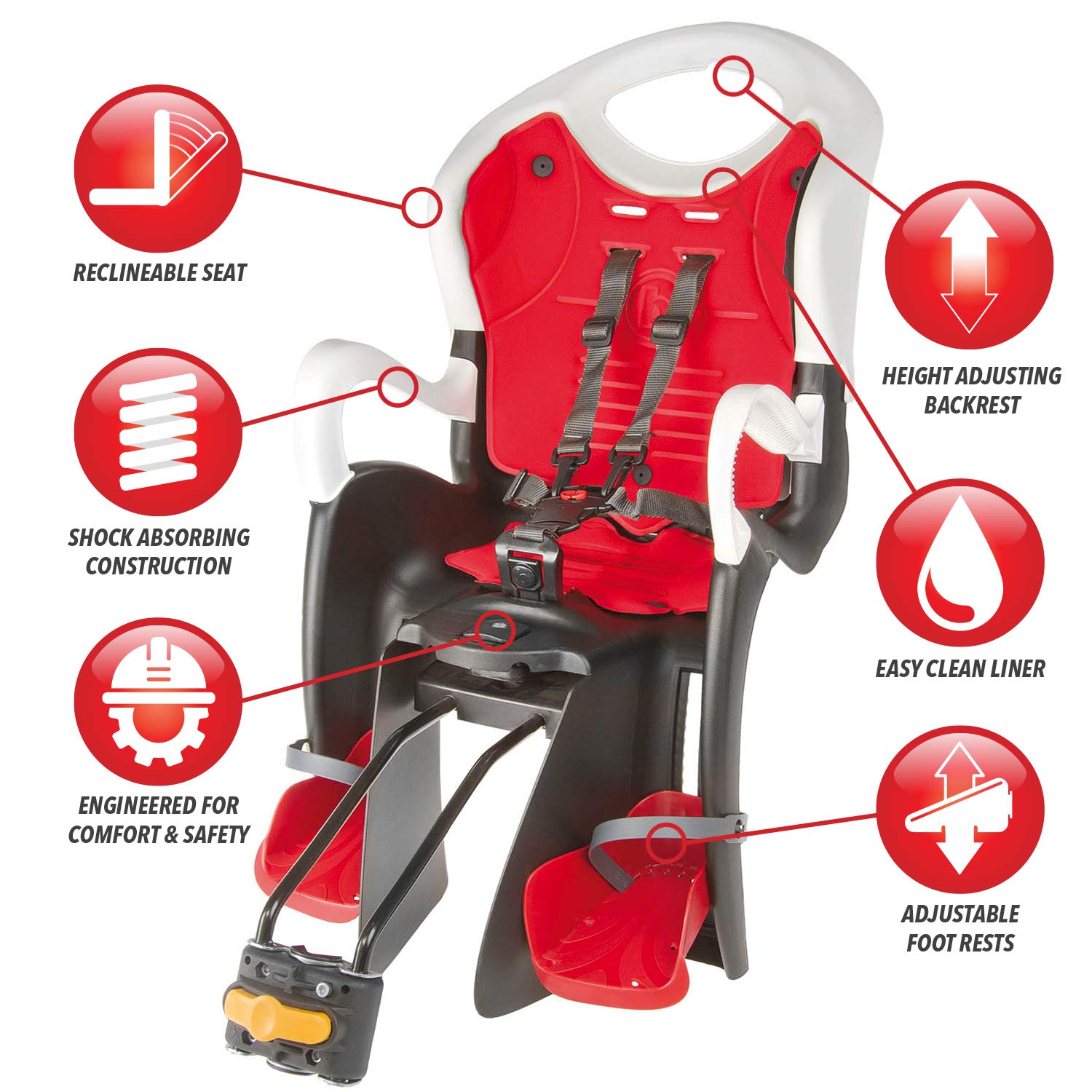 Best Bicycle Baby Carrier - Universal Stem, Seatpost & Rack Mounts for Safe Cycling with Kids - Perfect for Family Rides, Commuting & Outdoor Adventures