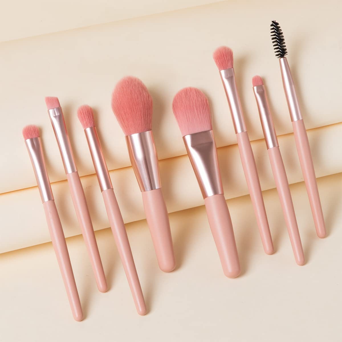 Premium Synthetic Makeup Brush Set - 8PC Foundation, Powder, Concealer & Eyeshadow Brushes for Flawless Makeup Application | Perfect for Daily Use, Professional Makeup Artists & Travel