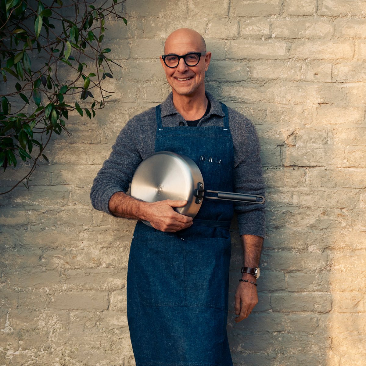 Stanley Tucci™ 4-Piece Nonstick Cookware Set - Stainless Steel & Ceramic Coating, Black Handles | Includes The Tucci Cookbook | Perfect for Home Cooking, Gifts & Kitchen Upgrades