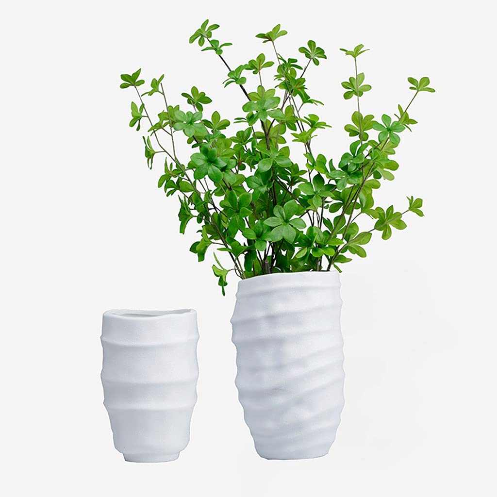 Elegant Ceramic Vase for Home Decor - Creative Handcrafted Flower Pot for Living Room, Bedroom, Kitchen, Fireplace & Outdoor Use - Perfect for Desktop, Tabletop & Shelf Decoration