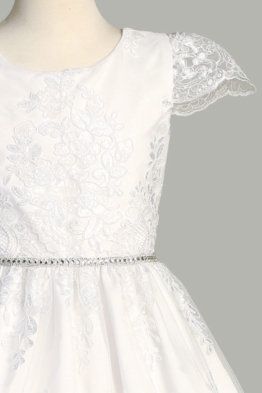 USA Made Plus Size First Communion Dress for Girls - Elegant 1st Holy Communion Gown - Vestido de Primera Comunión para Niñas - Perfect for Church Ceremonies & Special Occasions