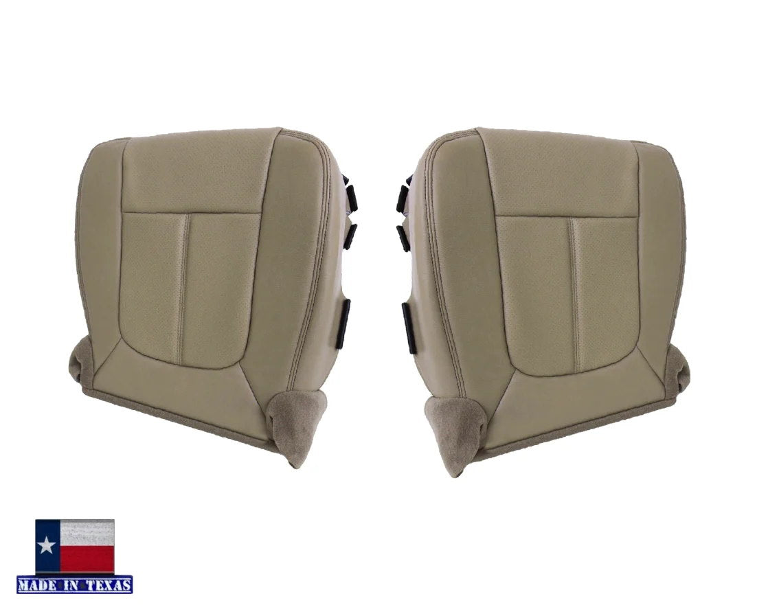 2011-2016 Ford F-250 F-350 F-450 Lariat Seat Cover Replacement - Premium Adobe Tan Leather with Cushion Foam - Compatible with Pickup Trucks - Perfect for Road Trips & Off-Road Adventures