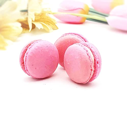 Premium Raspberry Macaron Gift Box - Delicious French Cookies for Holidays, Parties & Special Occasions - Perfect Christmas, Birthday & Anniversary Present
