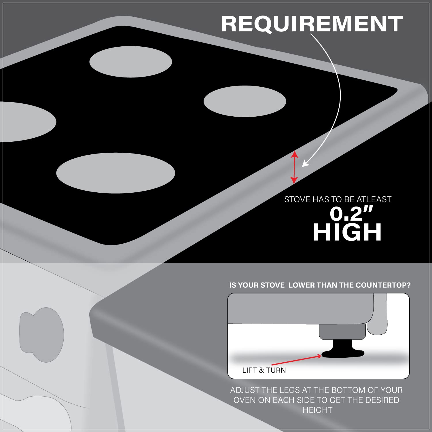 Silicone Stove Gap Covers - 2 Pack Black Stainless Steel Clip Gap Filler for Kitchen Countertops, Stoves, Refrigerators & Office Desks | Heat-Resistant & Easy to Clean | Perfect for Home, Office & Commercial Use