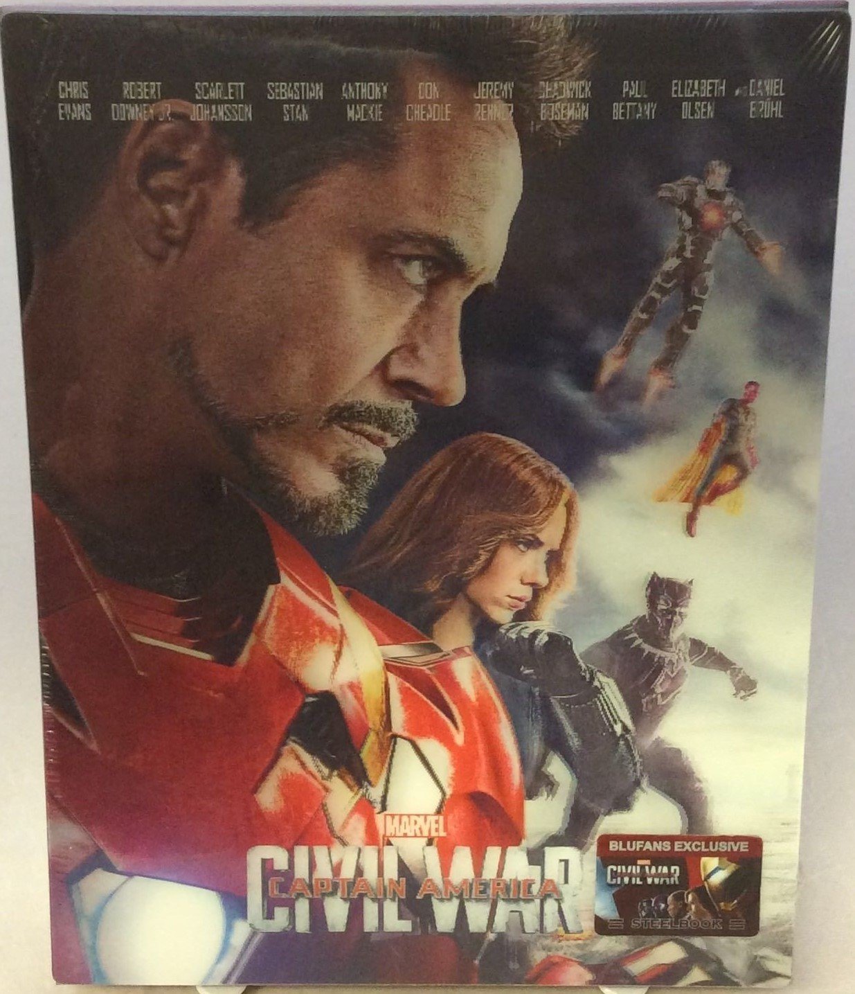 Captain America: Civil War 3D Blu-ray + 2D Blu-ray - BLUFANS Steelbook Iron Man Lenticular Edition (Region Free, Limited Edition) - Perfect for Marvel Collectors & Home Theater Enthusiasts
