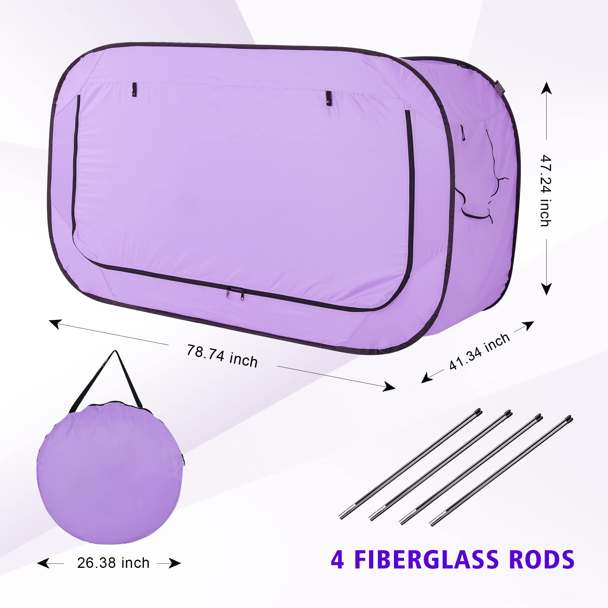 **Portable Bed Tent for Kids & Adults - Breathable Indoor Sleeping Canopy with 2 Doors, Private Dream Space - Perfect for Camping, Reading Nook & Nap Time**