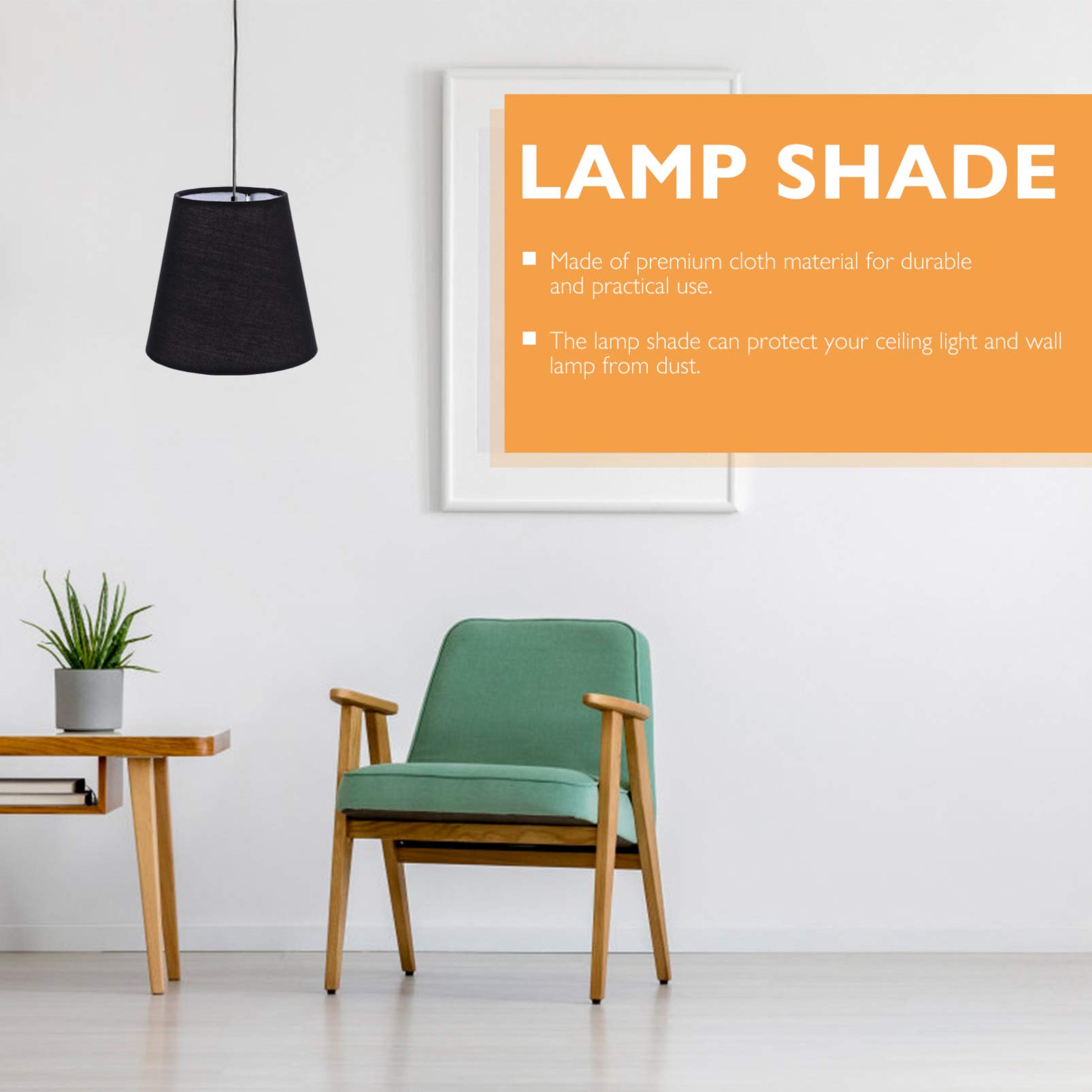 Black Drum Chandelier Lamp Shade - Barrel Lampshade Cover for Table & Floor Lights - Home, Office, Hotel & Restaurant Decor - Elegant Gauze Sconce Shades for Ambient Lighting