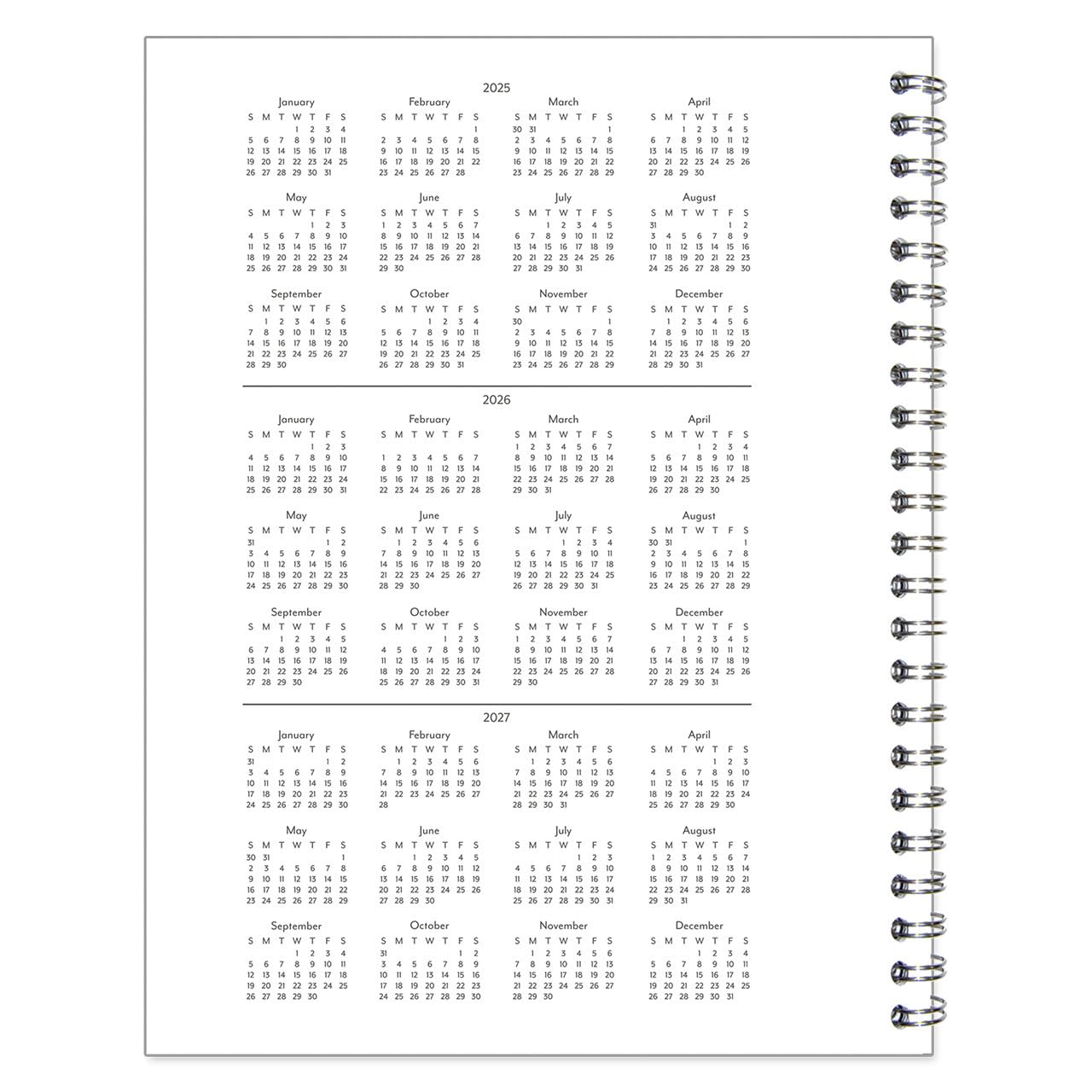 FranklinCovey 2025 Monarch Wire-Bound Planner - 2 Pages Per Day Daily Organizer with Compass Design (January 2025 - December 2025) | Perfect for Business Professionals, Students & Goal Tracking