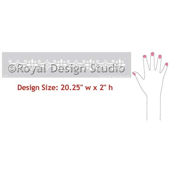 Simple Pompeii Border Stencil - Reusable DIY Wall Painting Template for Home Decor, Murals & Furniture - Perfect for Bedrooms, Living Rooms & Craft Projects