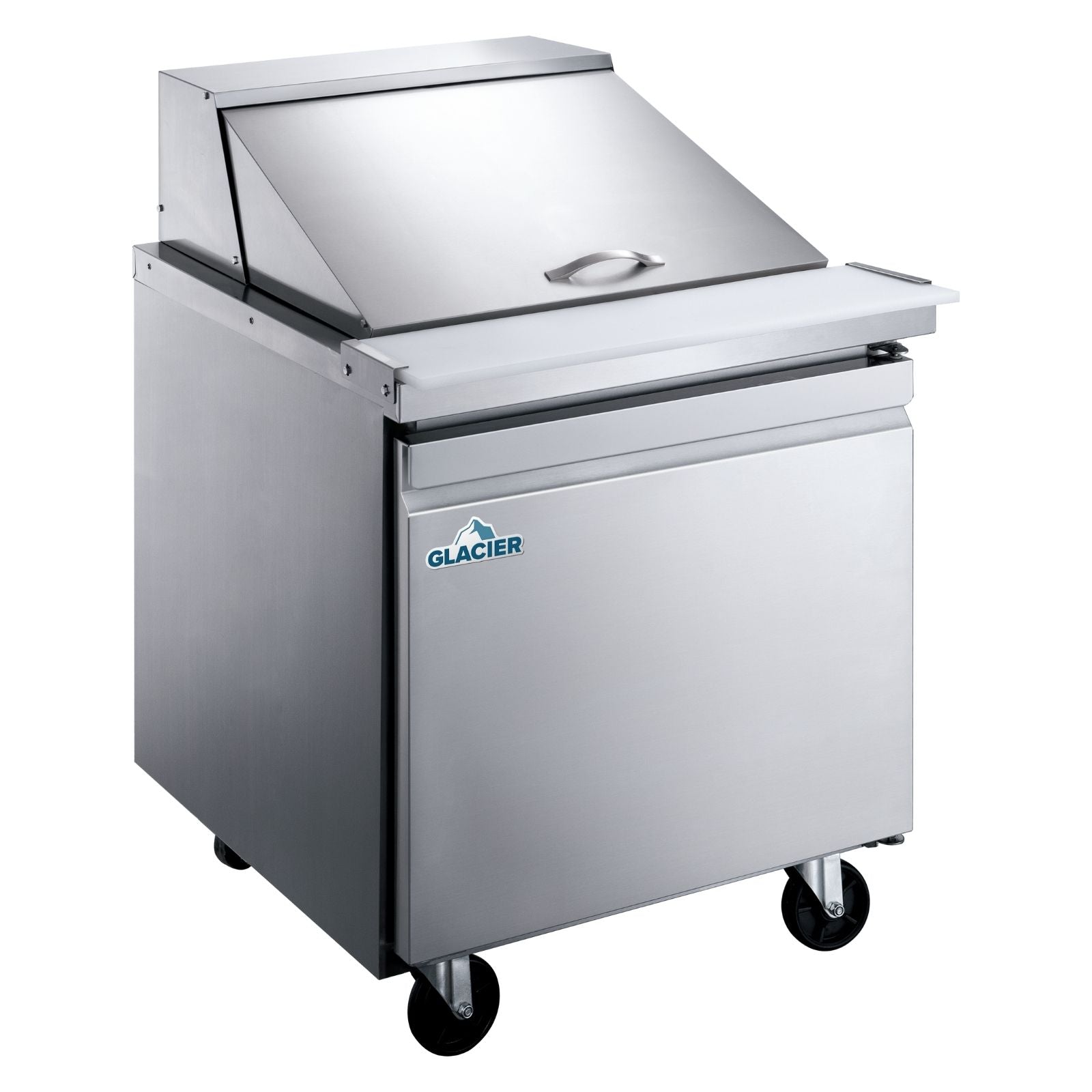 Glacier 29 Commercial Sandwich & Salad Prep Table - 12-Pan Megatop with Storage Door - Perfect for Restaurant Kitchen, Deli Counter & Food Service Stations