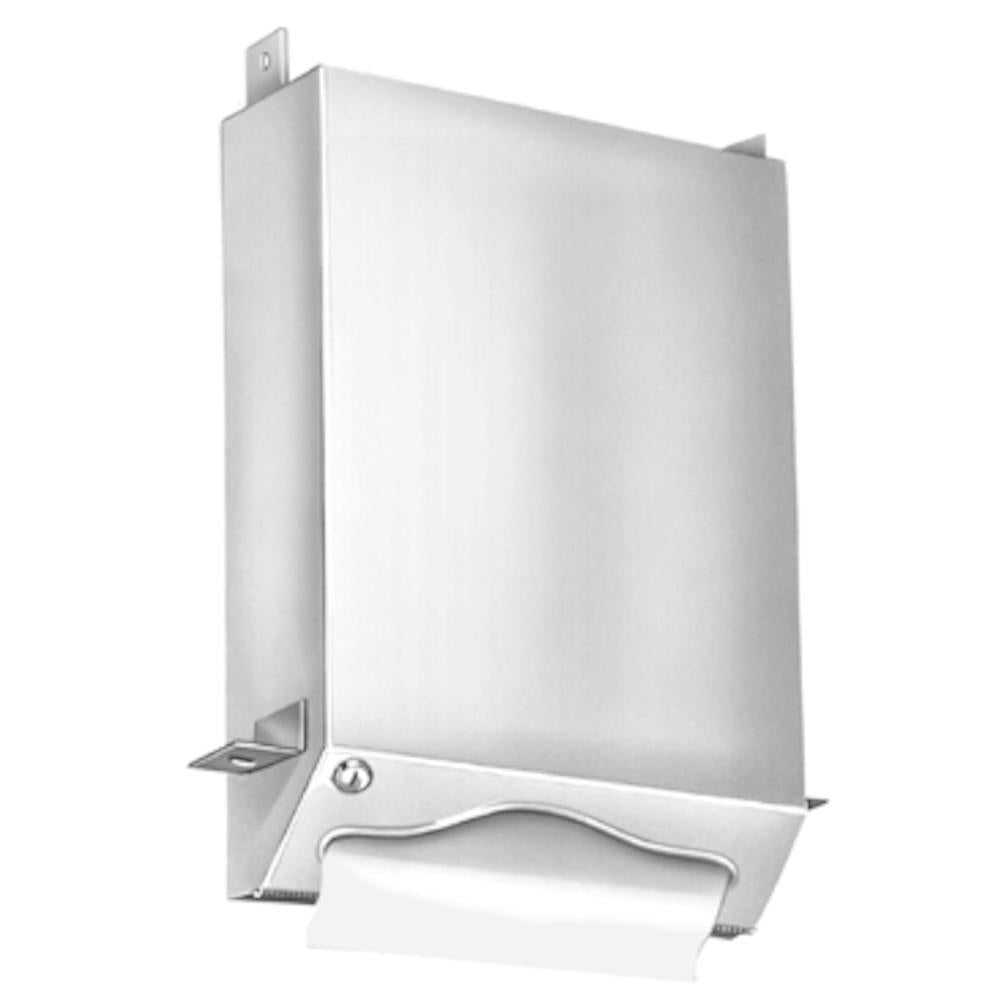 Bradley 1981 00 Stainless Steel Towel Dispenser - Wall Mounted Behind Mirror for Bathroom, Spa & Salon Use