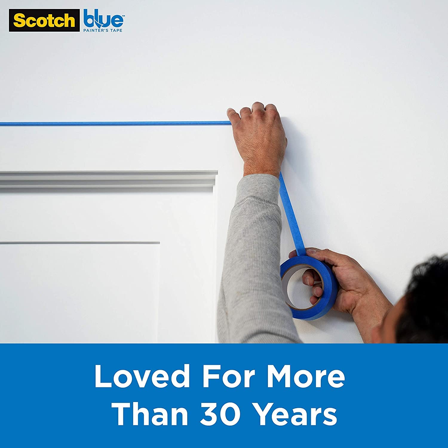 Premium Blue Painter's Tape - Multi-Surface Masking Tape for Walls, Wood & Glass | 14-Day Clean Removal | 0.94