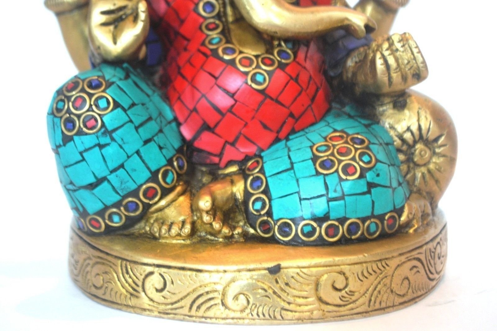 Handmade Brass Ganesha Statue - Hindu God Ganesh Idol for Home Decor, Diwali Puja & Spiritual Gifts | Perfect for Altar Display, Office Desk & Festival Decorations