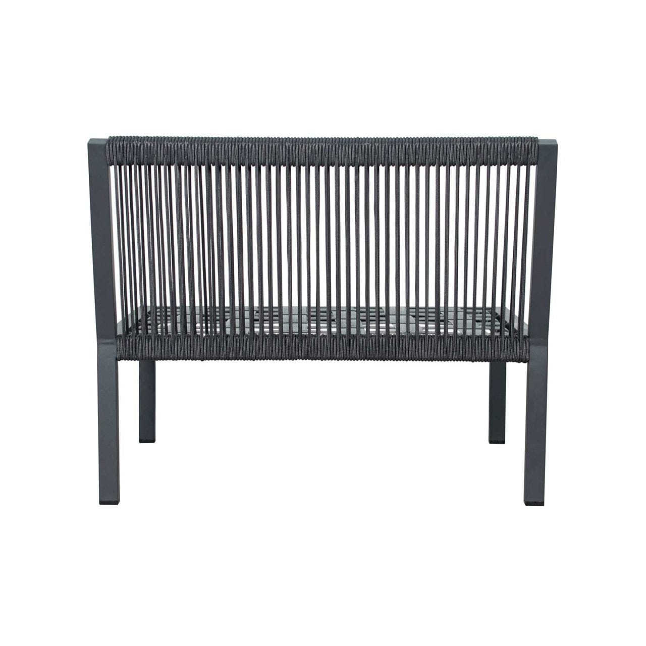 Bahamian Outdoor Sectional Armless Chair - Waterproof Wicker Patio Furniture for Poolside, Garden, and Backyard Relaxation