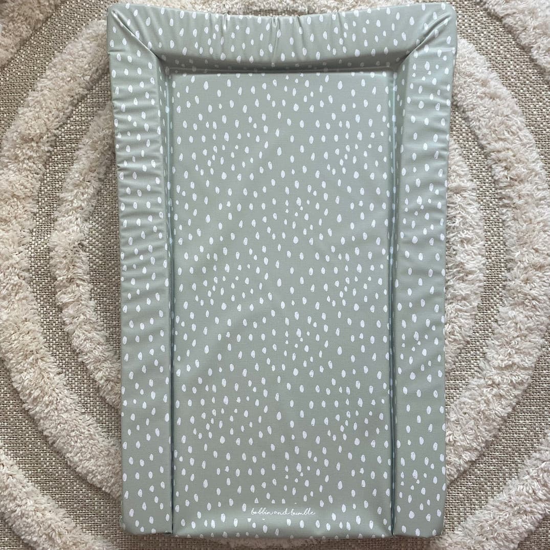 Premium Baby Changing Mat - Waterproof & Non-Slip Sage Green with Spot Design | Perfect for Nursery, Diaper Bag & On-the-Go Parenting