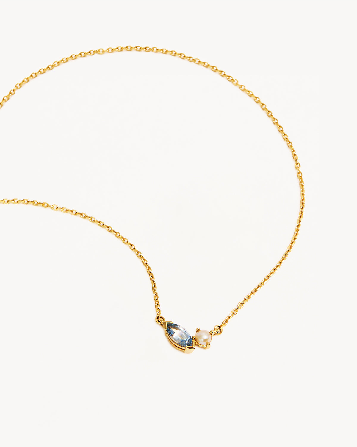 14K Solid Gold Into The Blue Necklace - Elegant Dainty Jewelry for Women, Perfect for Gifts, Parties & Everyday Wear