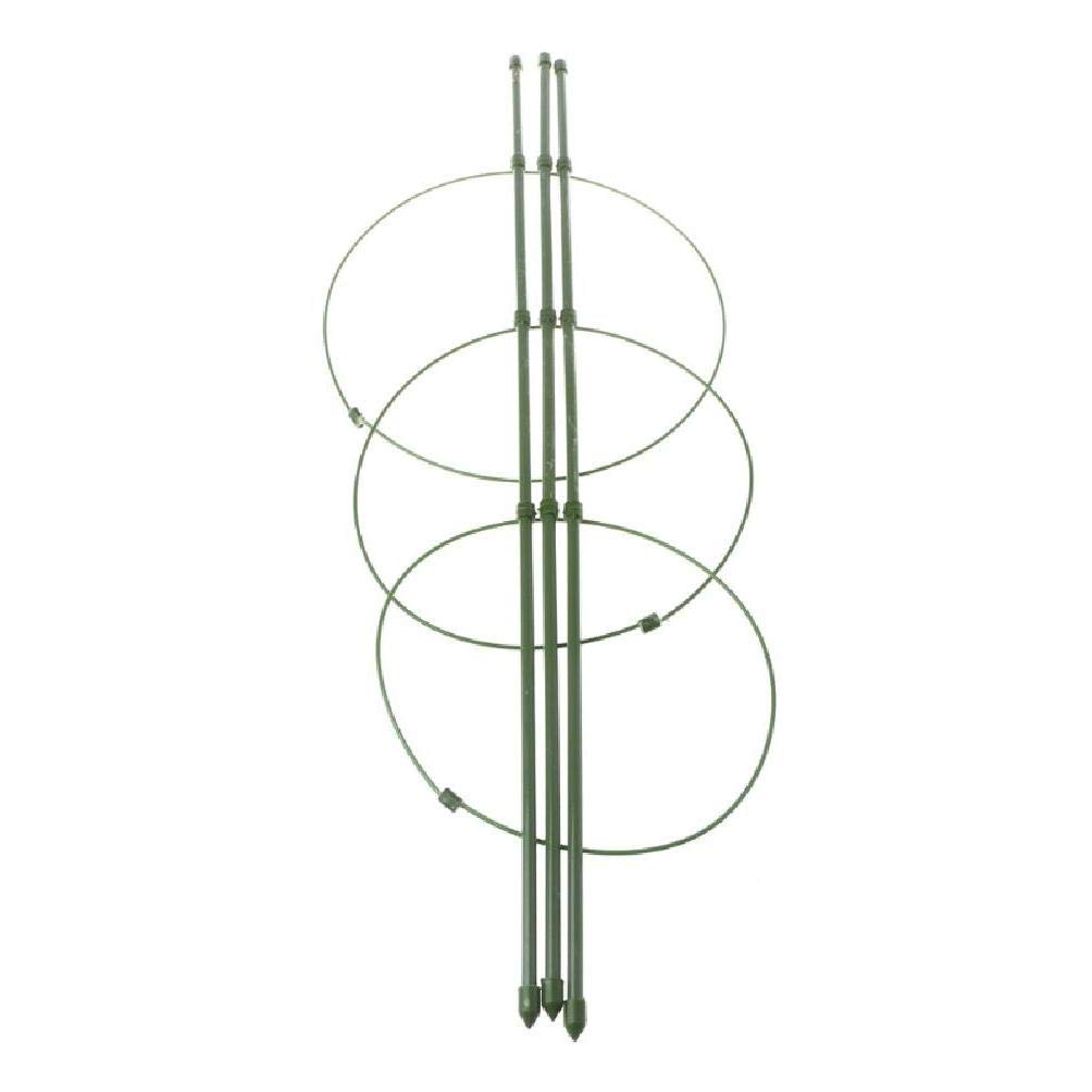 45cm/60cm Metal Garden Plant Support Stakes with 3 Rings - Conical Climbing Plant Cages for Tomatoes, Vines & Flowers | Outdoor Gardening Trellis for Backyard, Patio & Vegetable Gardens
