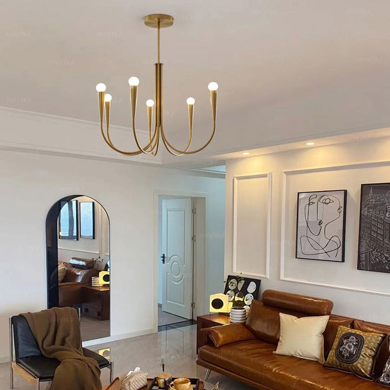 Elegant Crystal Chandelier Lighting Fixture - Modern Ceiling Light for Dining Room, Bedroom & Living Room Decor