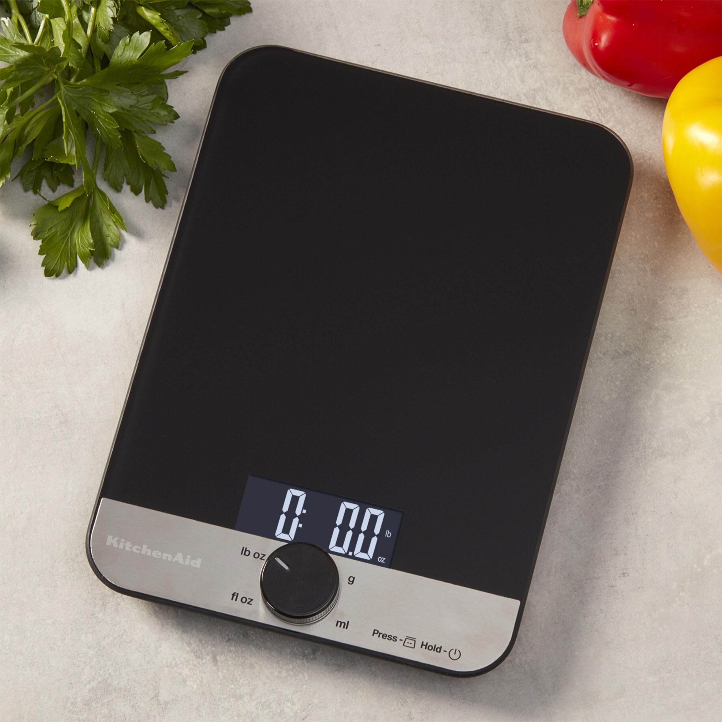 KitchenAid 11lb Digital Glass Top Kitchen Scale - Precise Food Measuring for Baking, Cooking & Portion Control | Perfect for Home Chefs & Meal Prep