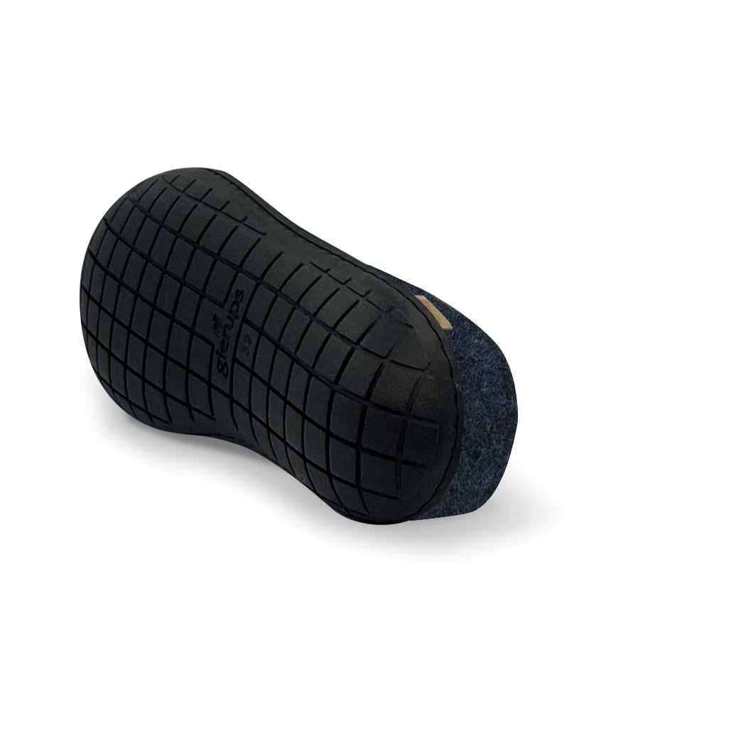 Premium Unisex Wool Slippers with Rubber Sole - GLERUPS Slip-On Indoor/Outdoor House Shoes for Women & Men | Perfect for Home, Office & Casual Wear