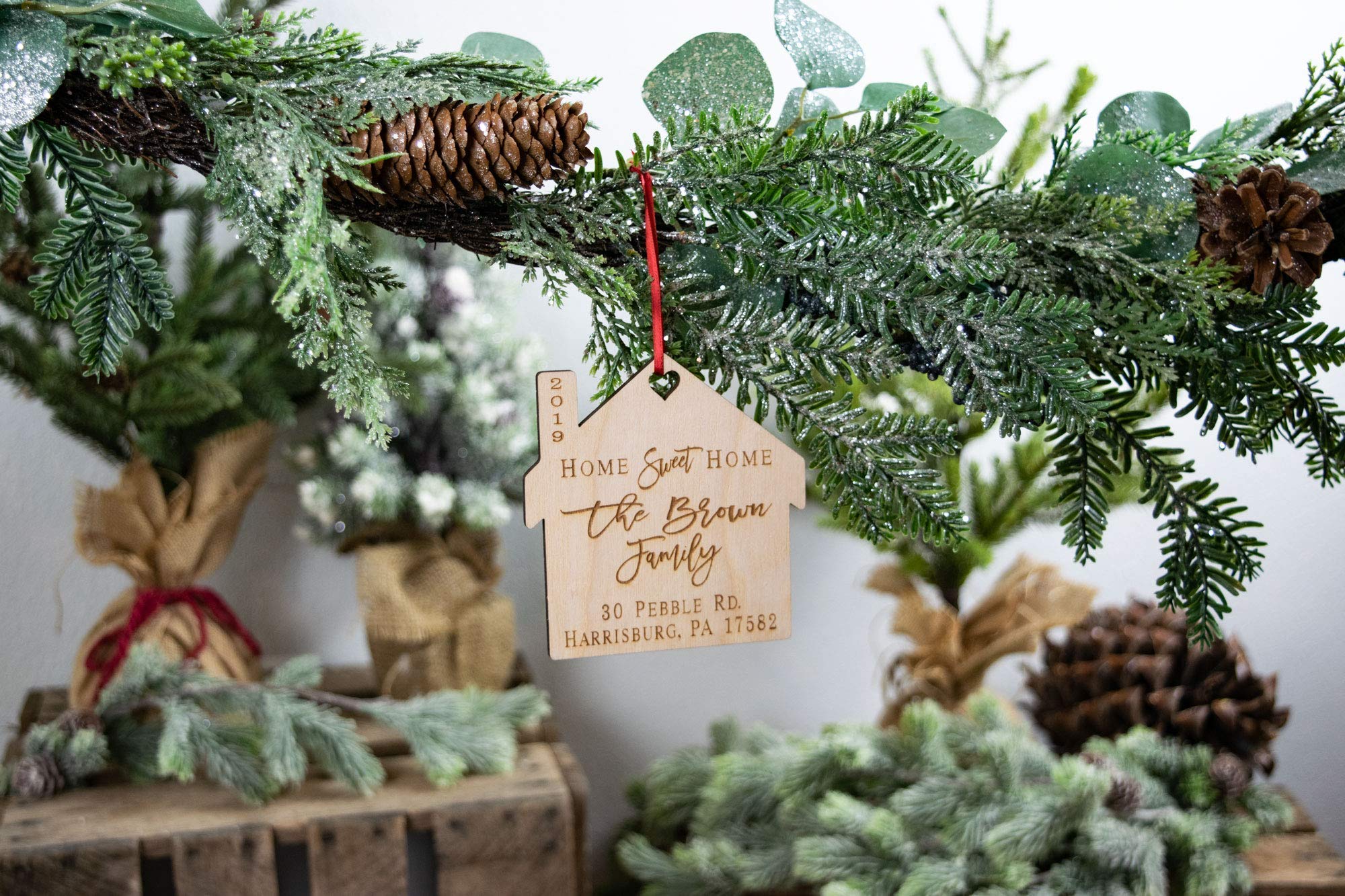 Personalized Housewarming Gift - Custom Home Ornament for New Homeowners, First Home & Real Estate Closing Gift, House Address Keepsake - Perfect for Housewarming Parties & New Home Decor