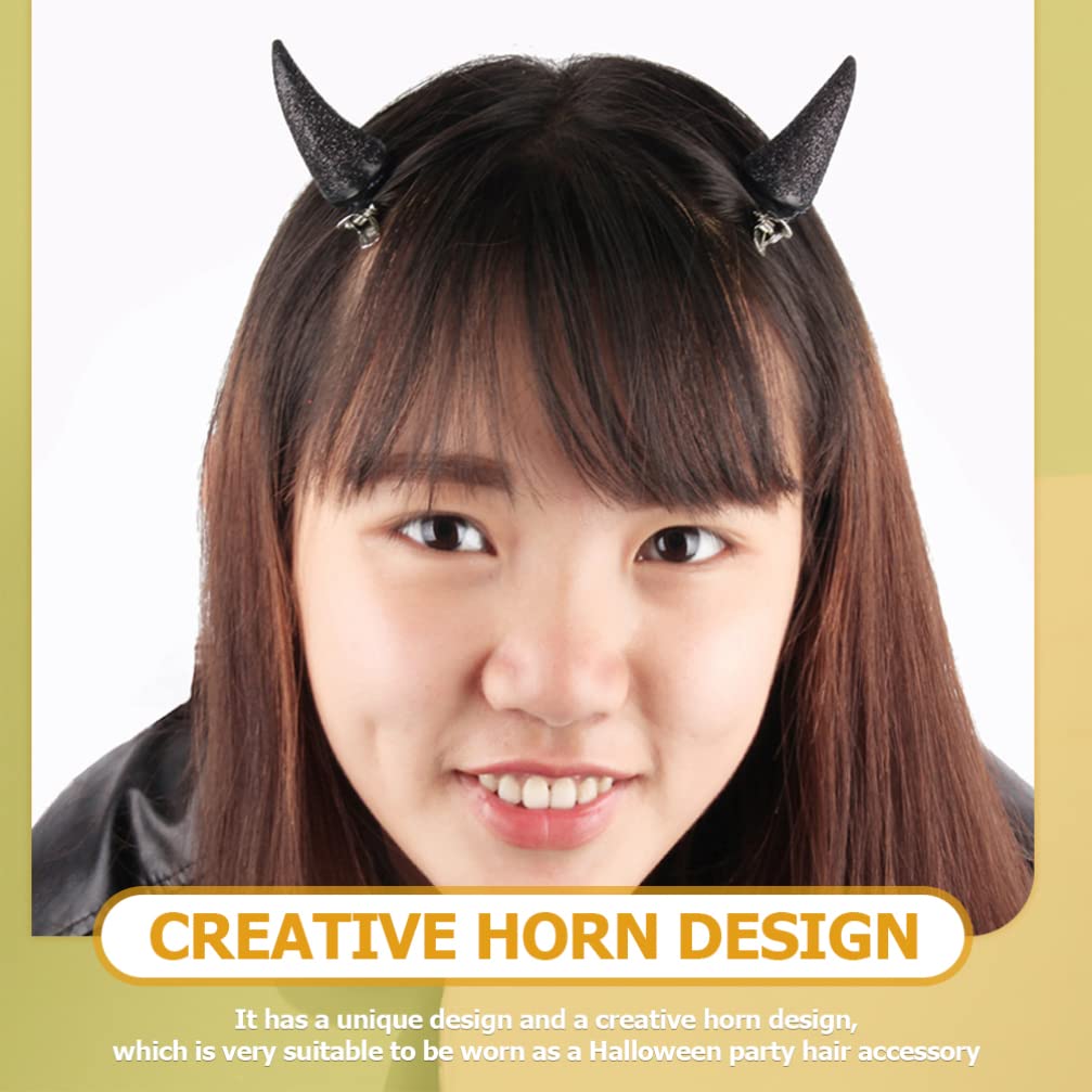 LALAFINA 3 Pairs Gothic Devil Horn Hair Clips for Women - Cosplay Horn Hairpins, Halloween Costume Accessories, Gothic Hair Clips for Parties & Themed Events