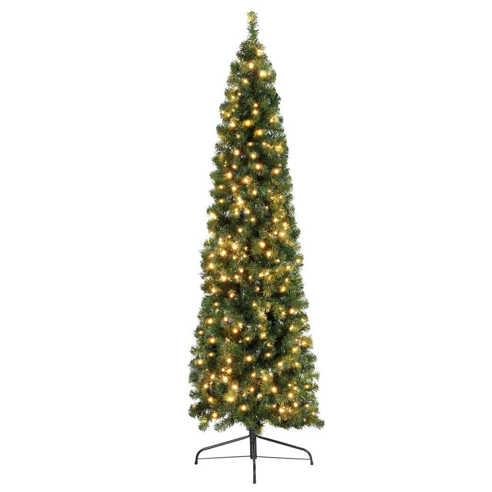 2.1M Christmas Tree for Corner - 430 Branch Tips Xmas Tree with Lights for Home, Office & Party Decorations | Perfect for Living Room, Bedroom & Holiday Celebrations