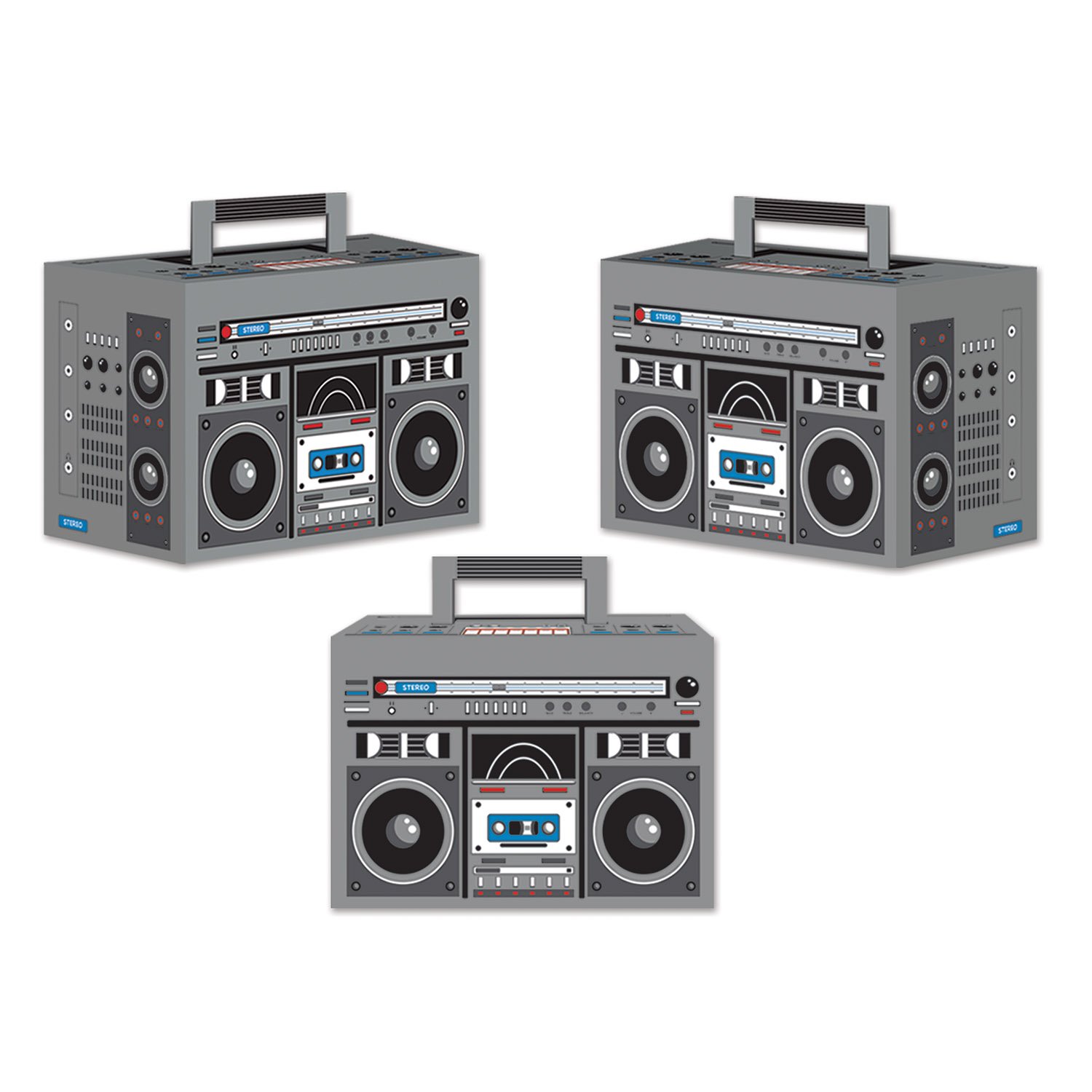 Beistle Boom Box Favor Boxes - Party Favor Boxes for Birthday, Baby Shower & Wedding - Fun Decorative Gift Boxes for Candy, Treats & Small Gifts (Set of 12) - Perfect for Themed Parties & Special Events