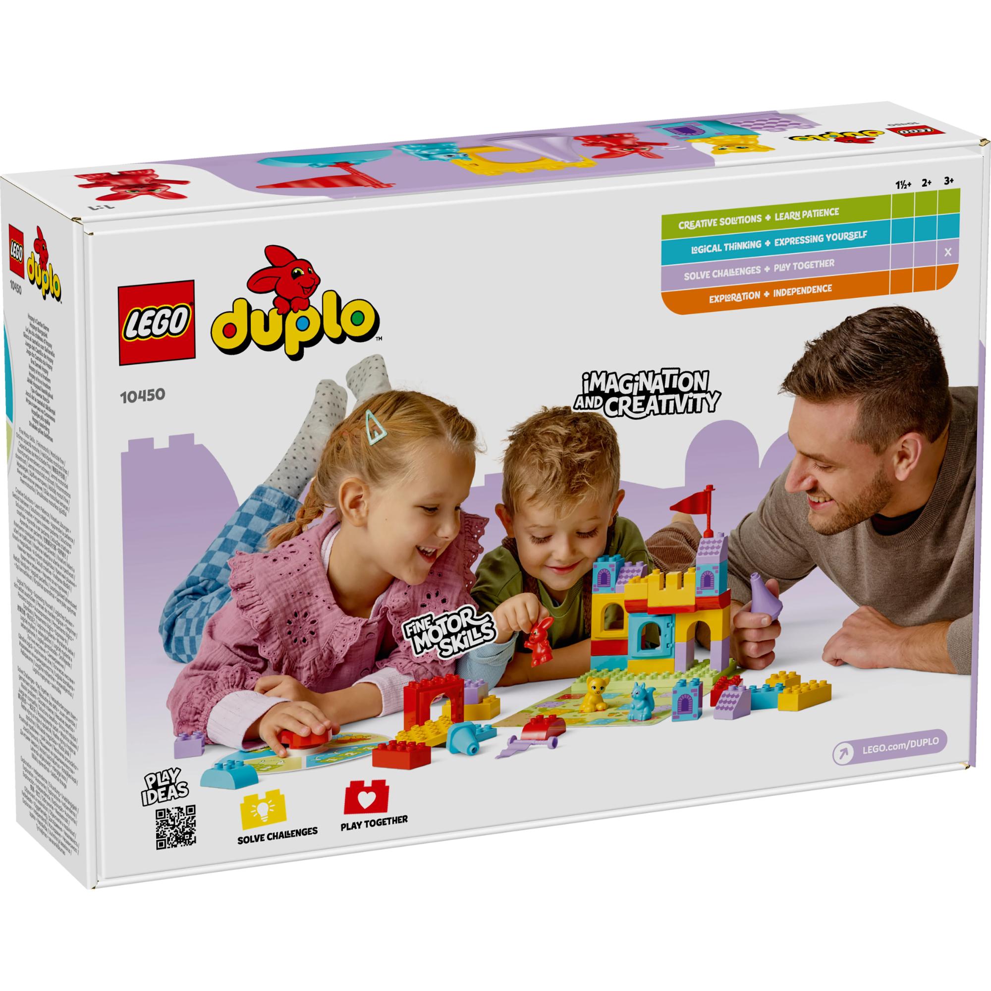 LEGO DUPLO Town Hopsy's Castle Game Building Blocks Set (10450) - Fun Educational Toy for Toddlers, Preschool Learning & Creative Play